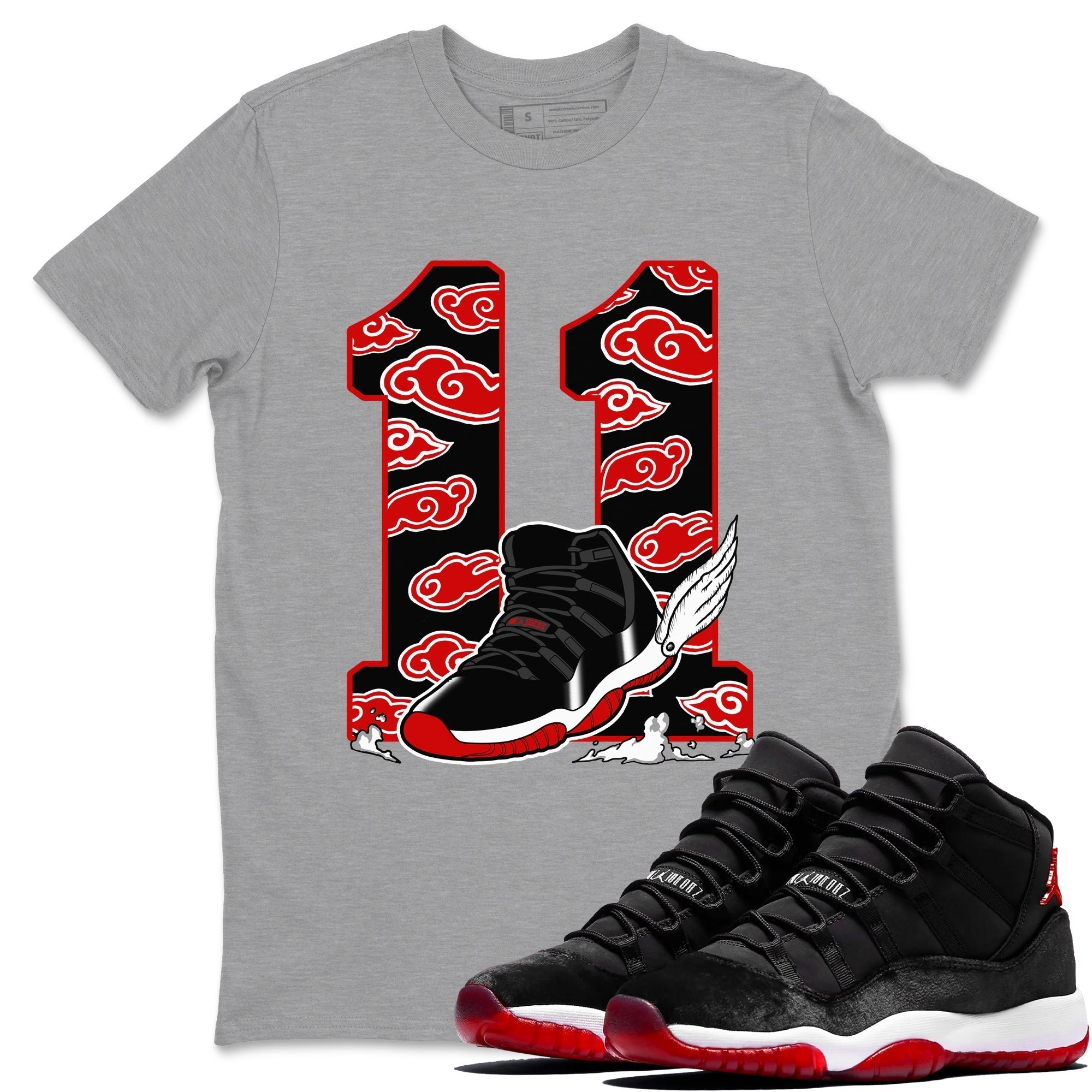 Fly To The Clouds snkmatch Tees - Air Jordan 11 Bred Velvet