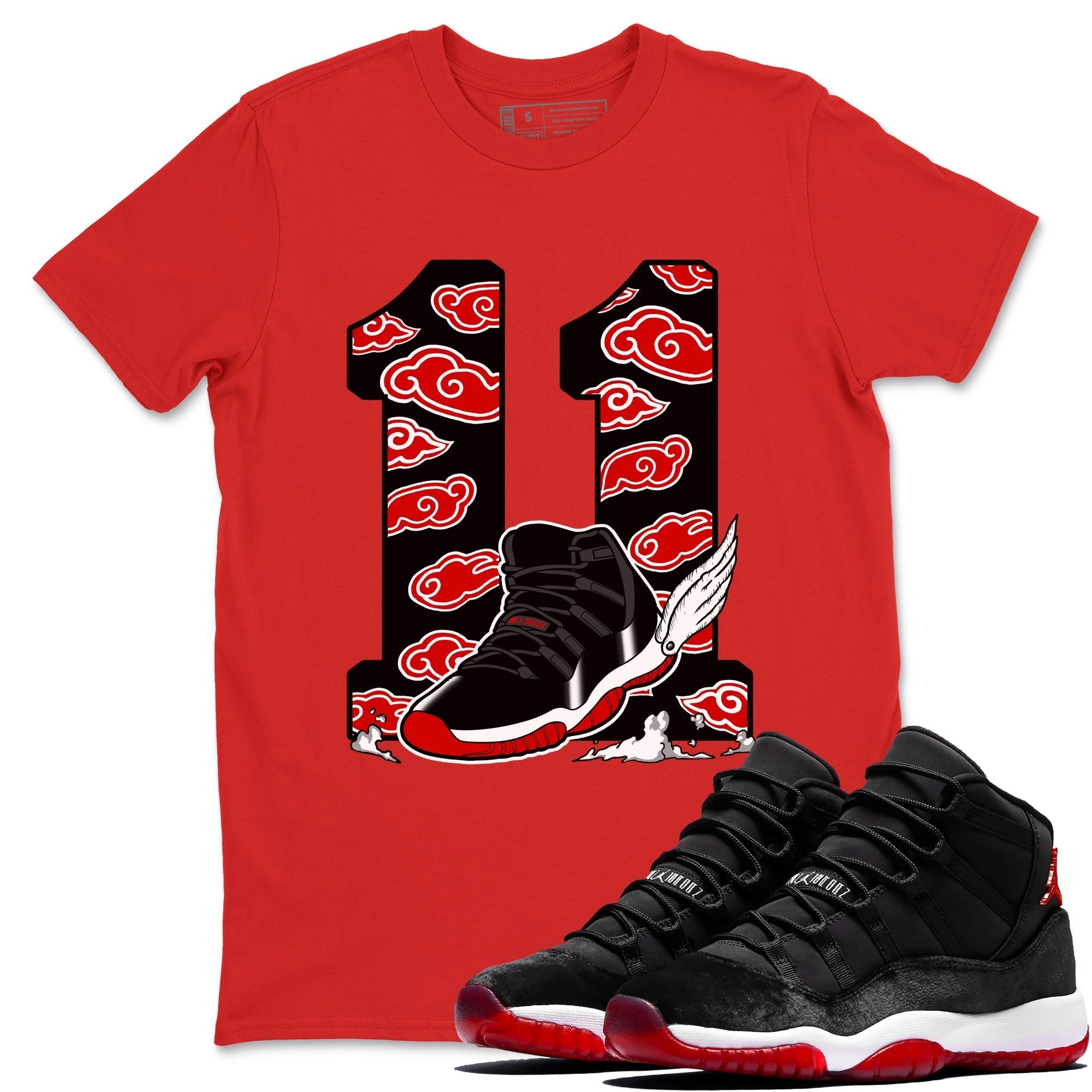 Fly To The Clouds snkmatch Tees - Air Jordan 11 Bred Velvet