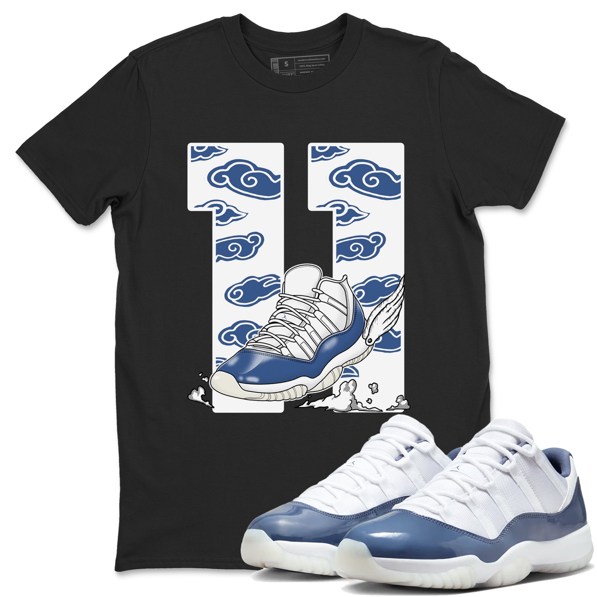 Fly To The Clouds snkmatch Tees - Air Jordan 11 Diffused Blue