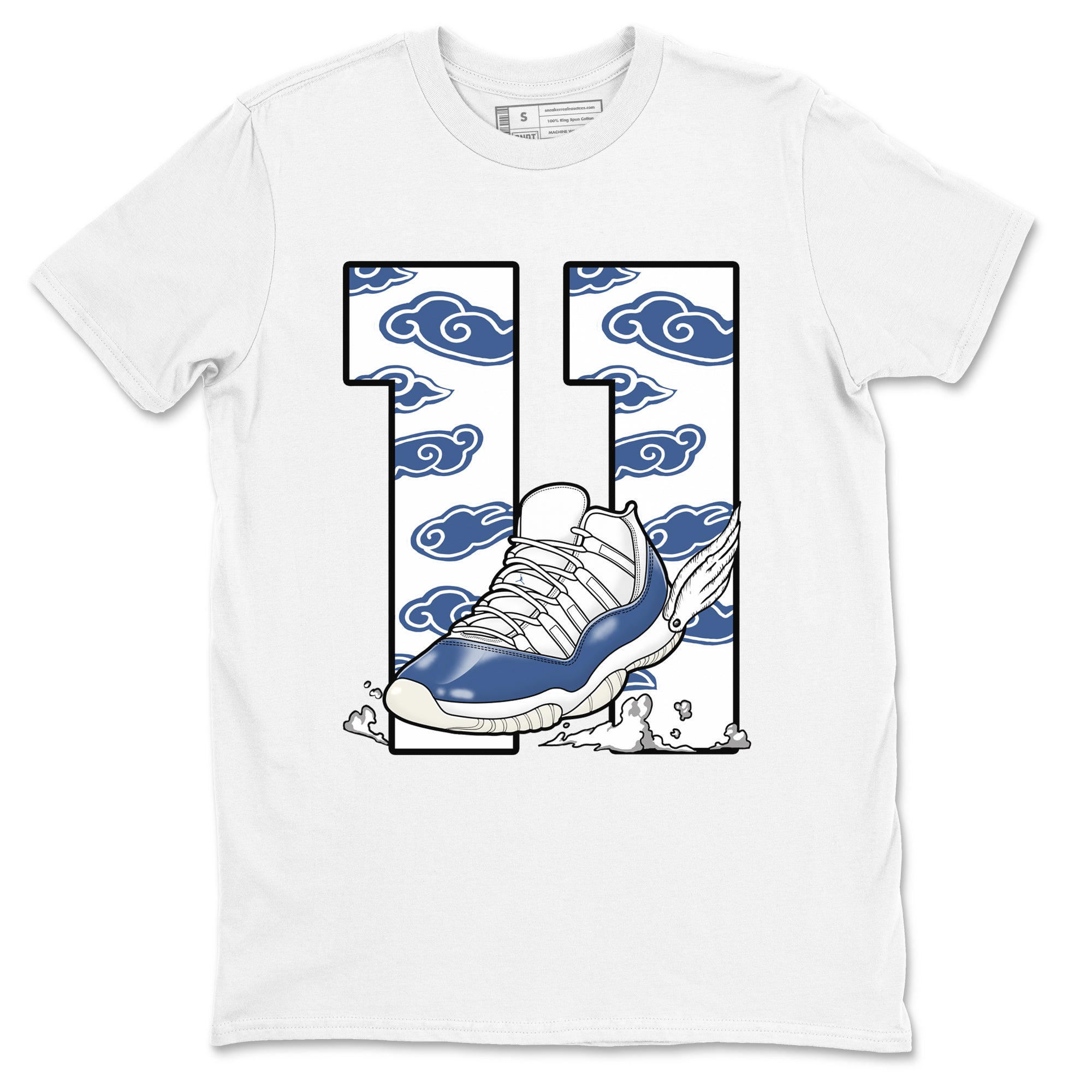 Fly To The Clouds snkmatch Tees - Air Jordan 11 Diffused Blue
