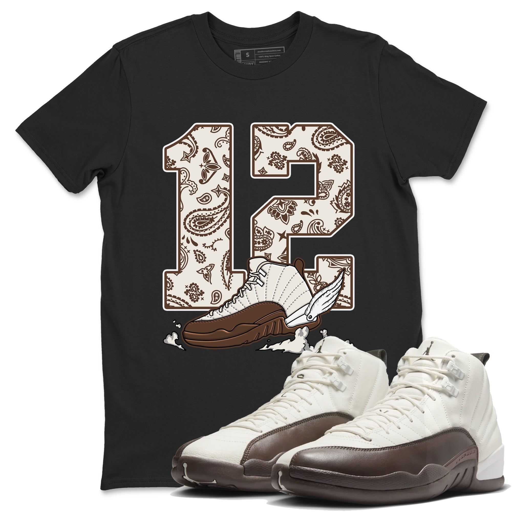 Fly To The Clouds snkmatch Tees - Air Jordan 12 Baroque Brown