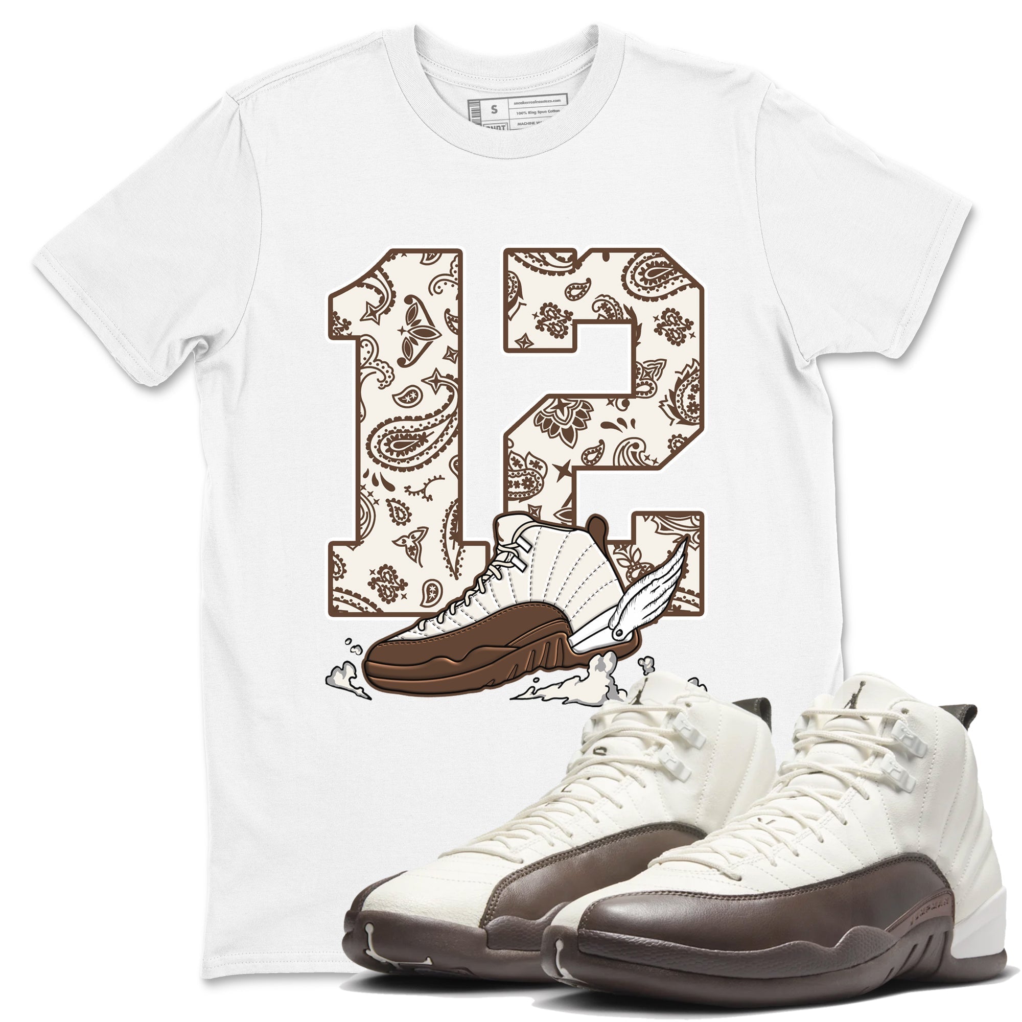 Fly To The Clouds snkmatch Tees - Air Jordan 12 Baroque Brown