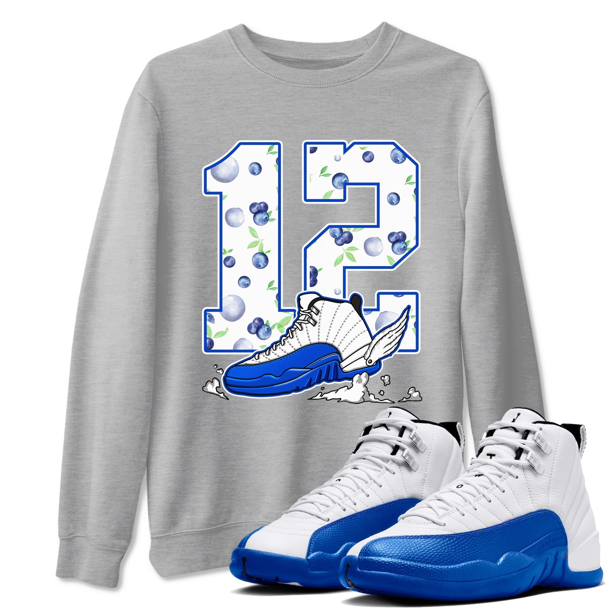 Fly To The Clouds snkmatch Tees - Air Jordan 12 Blueberry