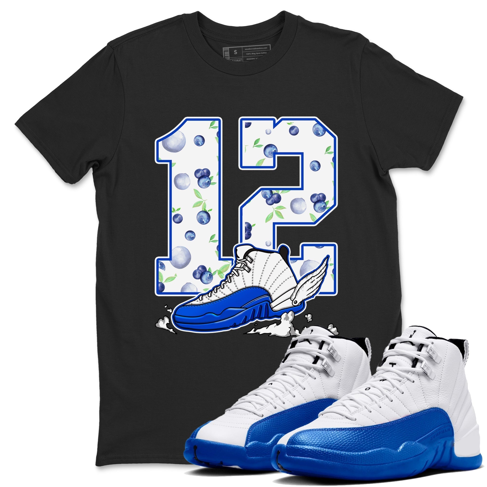 Fly To The Clouds snkmatch Tees - Air Jordan 12 Blueberry