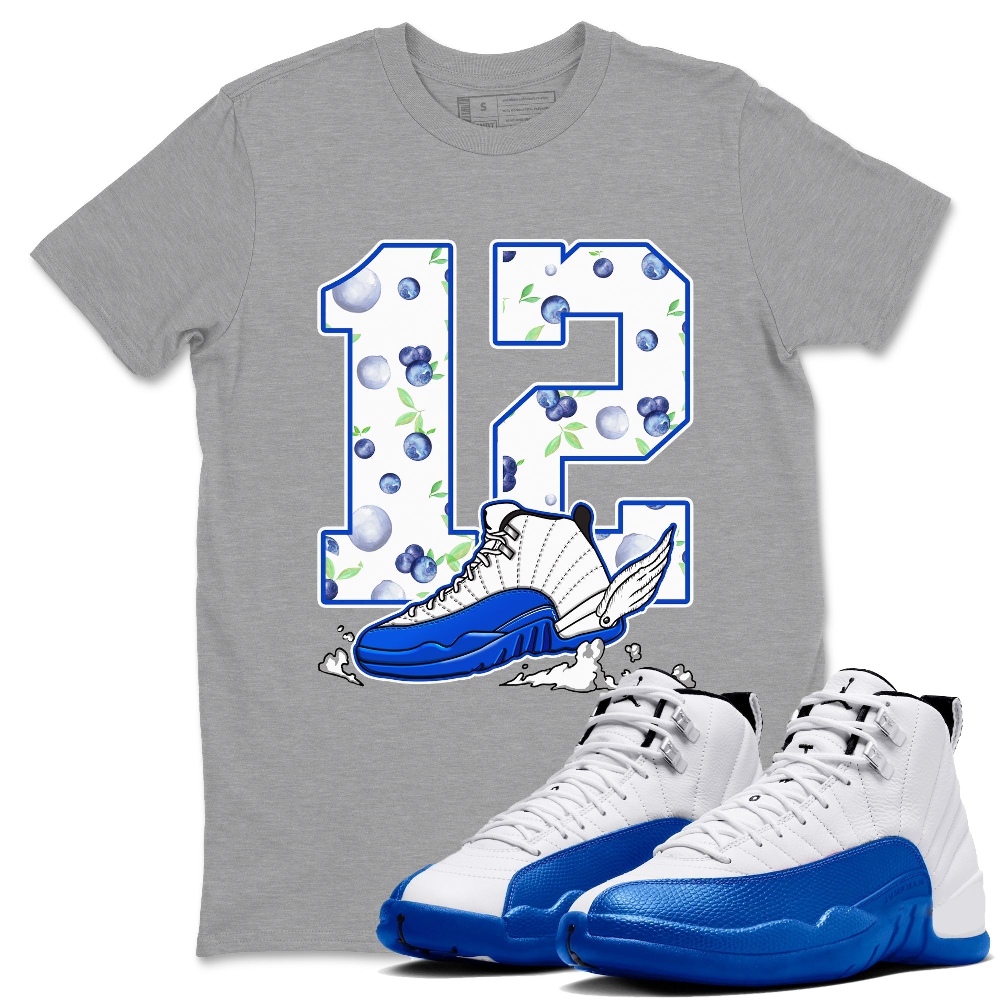 Fly To The Clouds snkmatch Tees - Air Jordan 12 Blueberry
