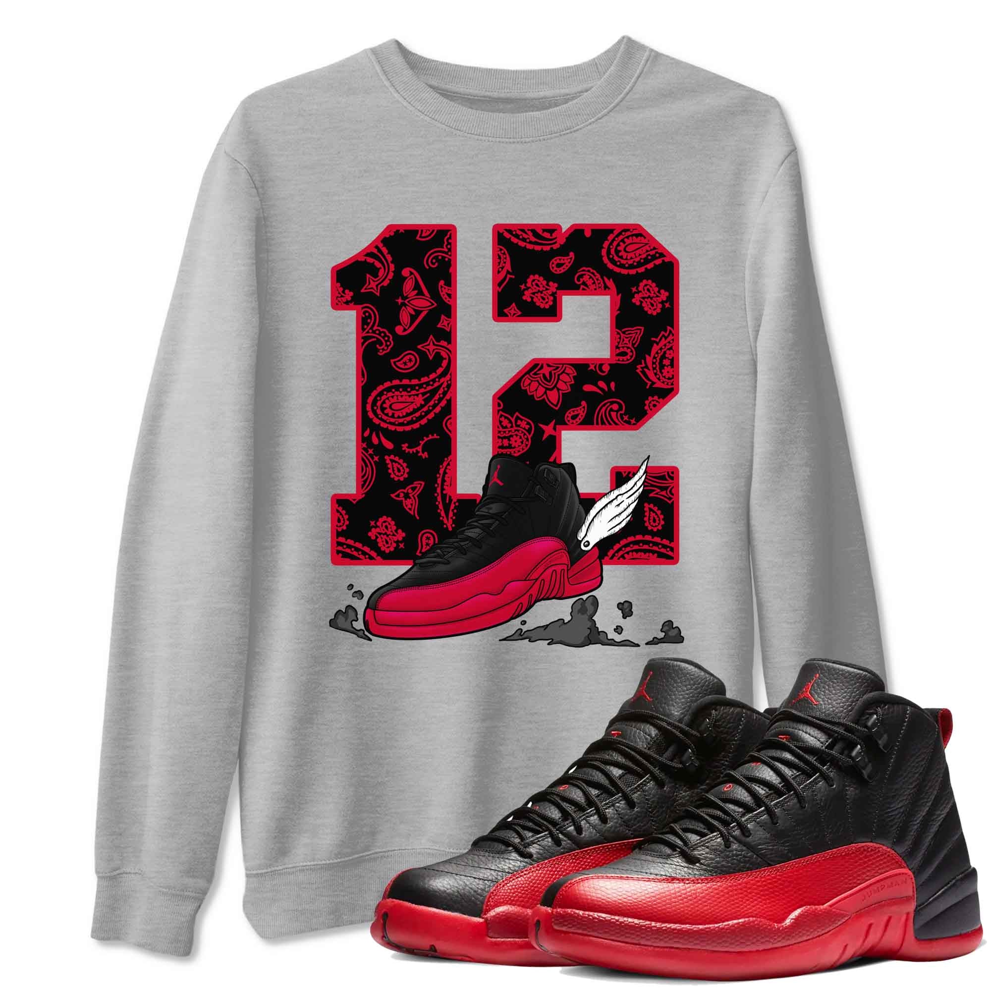 Fly To The Clouds snkmatch Tees - Air Jordan 12 Flu Game