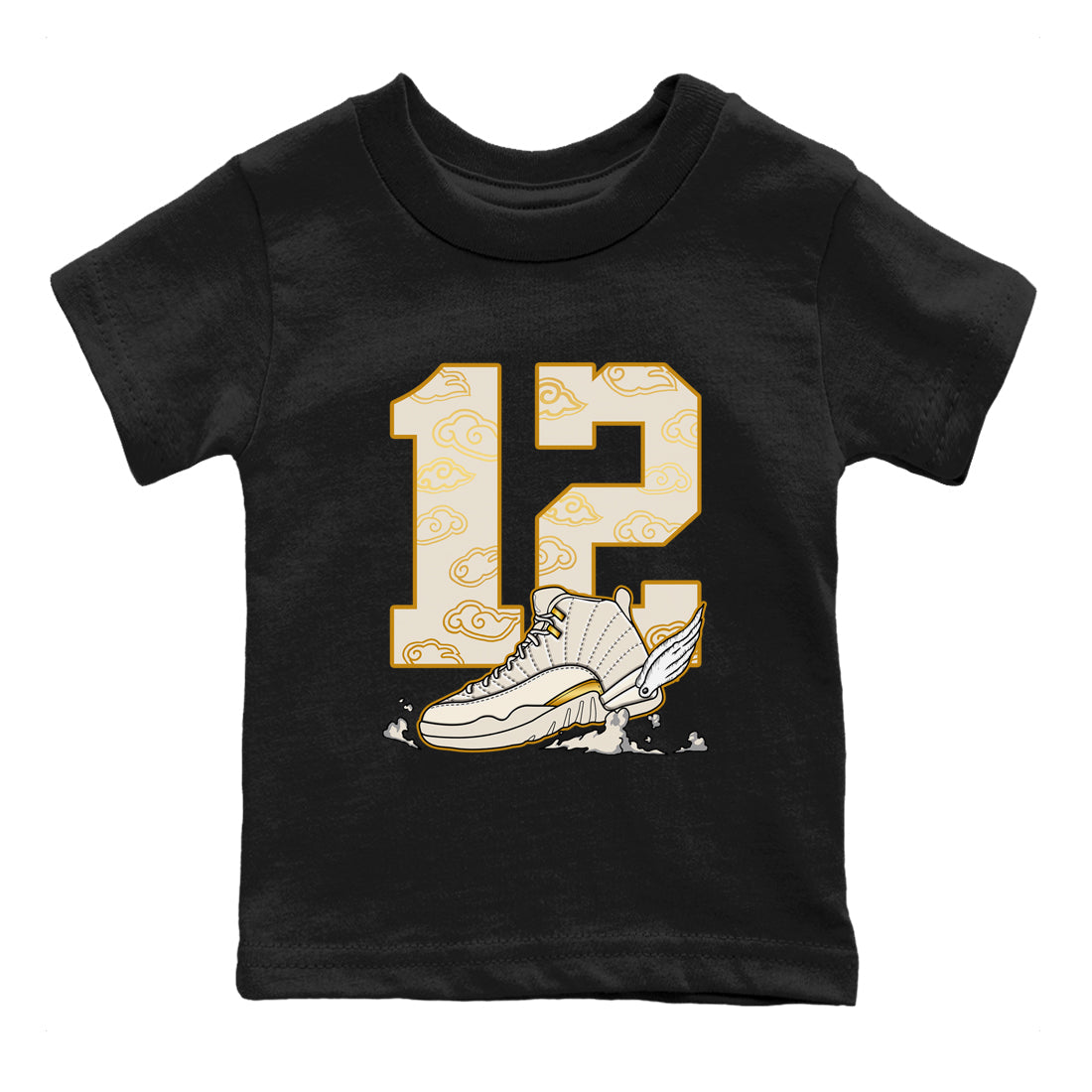 Fly To The Clouds snkmatch Tees Kids - Air Jordan 12 Phantom