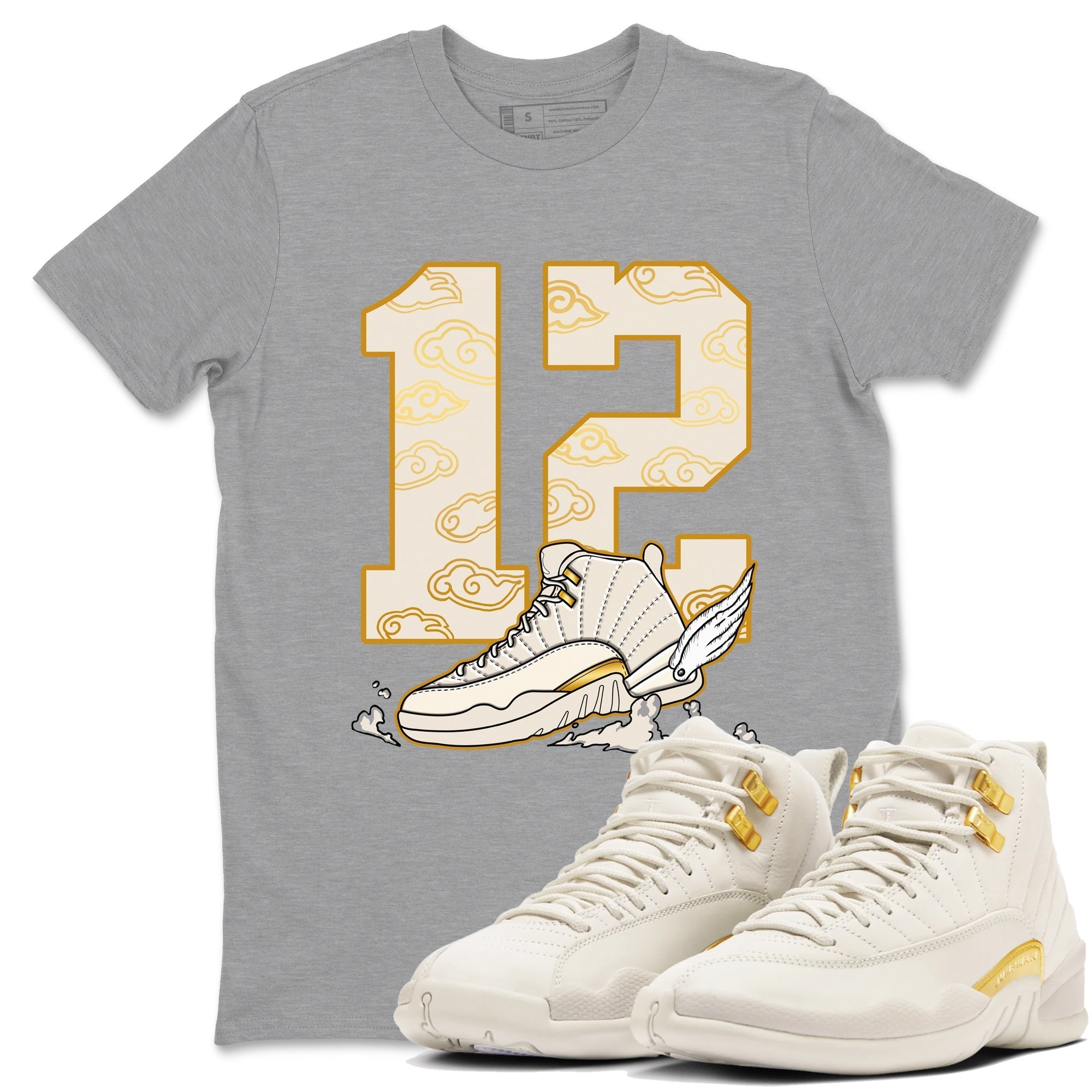 Fly To The Clouds snkmatch Tees - Air Jordan 12 Phantom