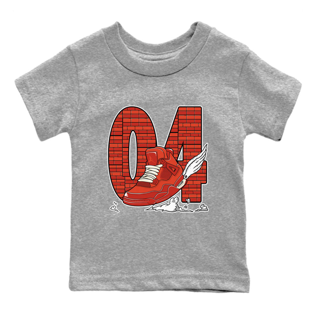 Fly To The Clouds snkmatch Tees Kids - Air Jordan 4 Brick By Brick