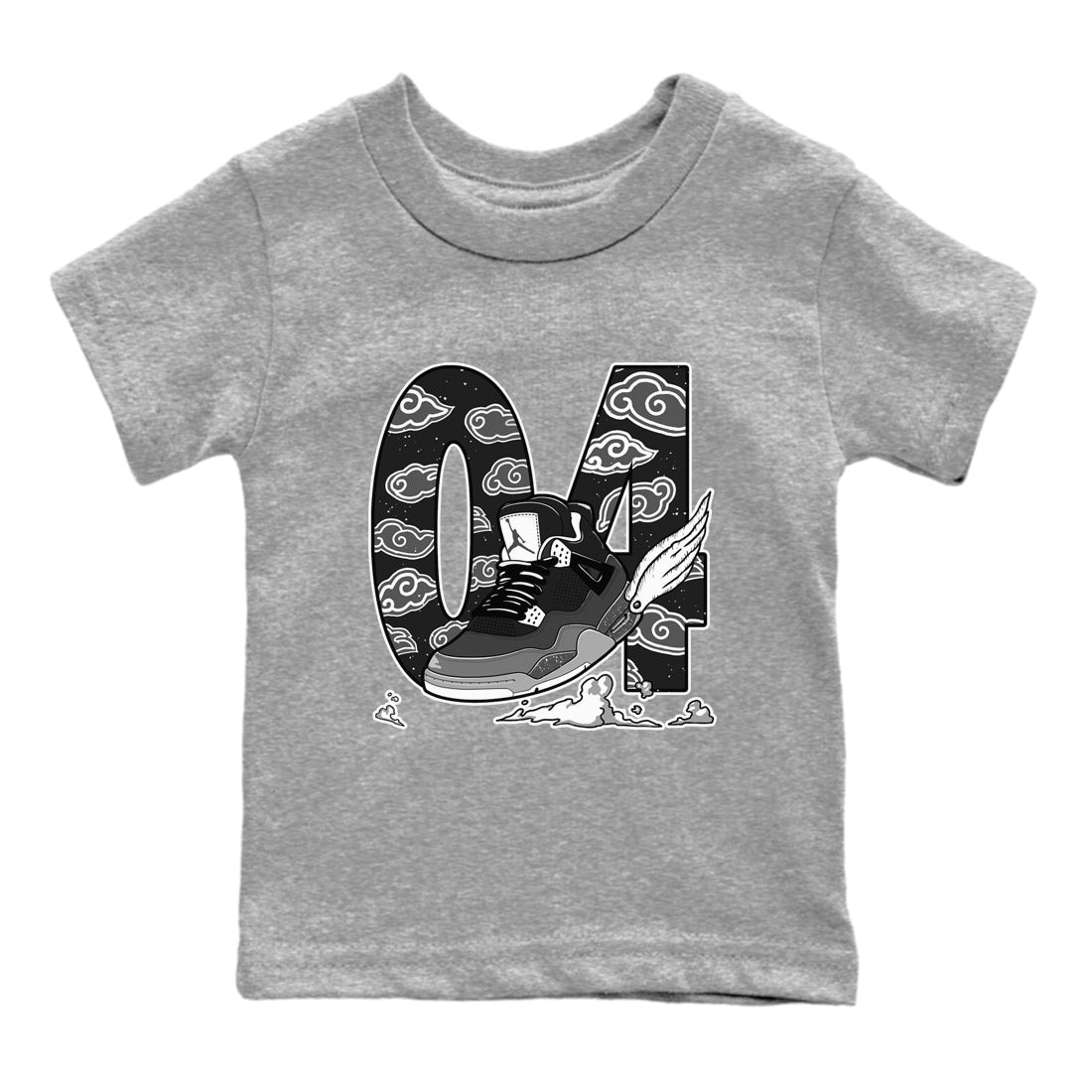 Fly To The Clouds snkmatch Tees Kids - Air Jordan 4 Fear