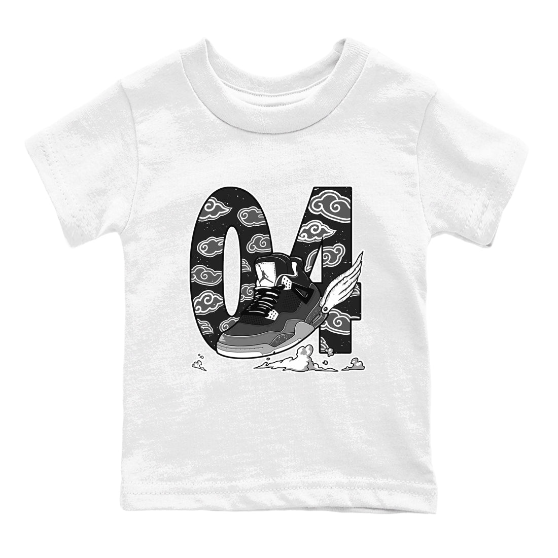 Fly To The Clouds snkmatch Tees Kids - Air Jordan 4 Fear