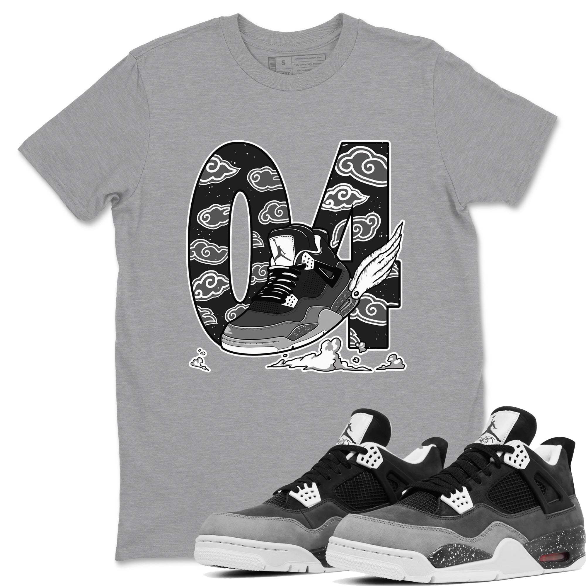 Fly To The Clouds snkmatch Tees - Air Jordan 4 Fear