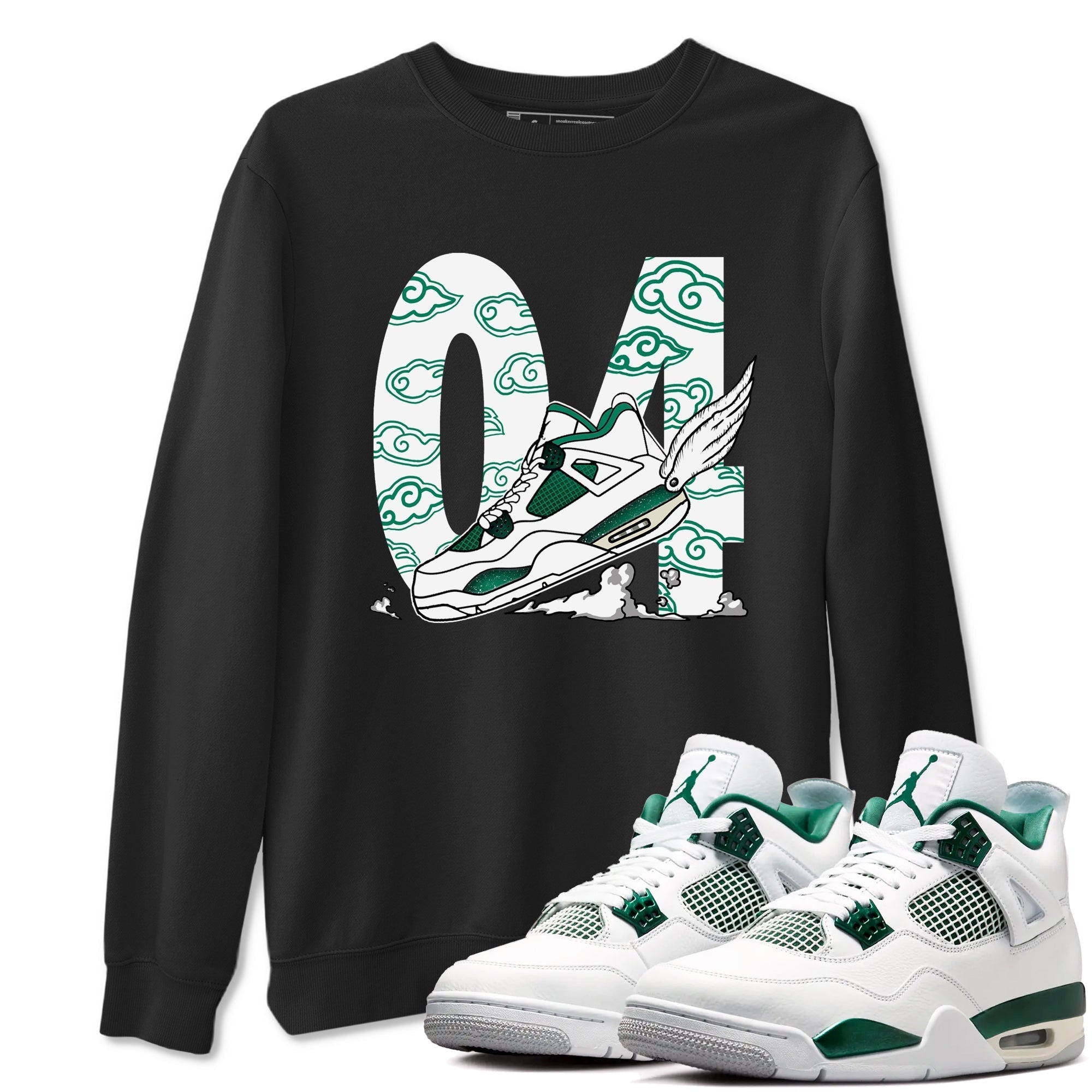 Fly To The Clouds snkmatch Tees - Air Jordan 4 Oxidized Green