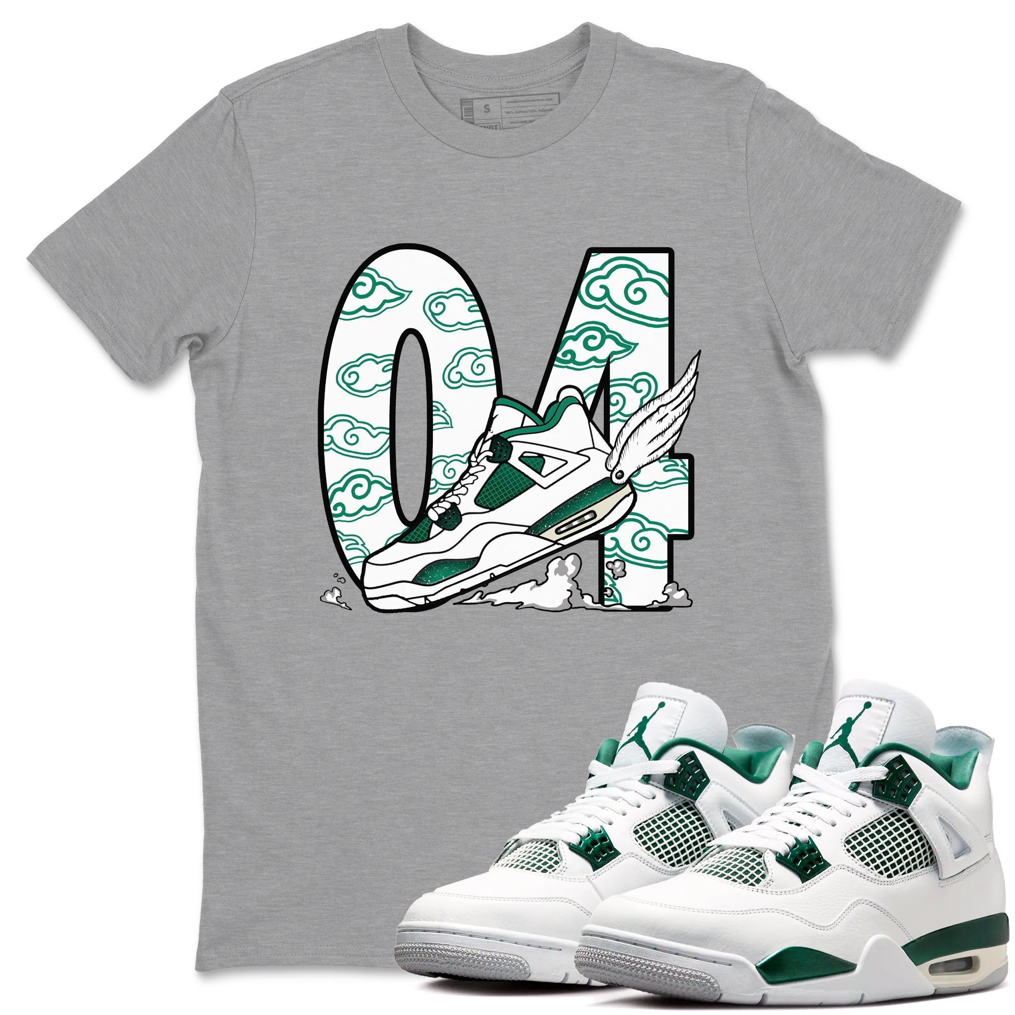 Fly To The Clouds snkmatch Tees - Air Jordan 4 Oxidized Green