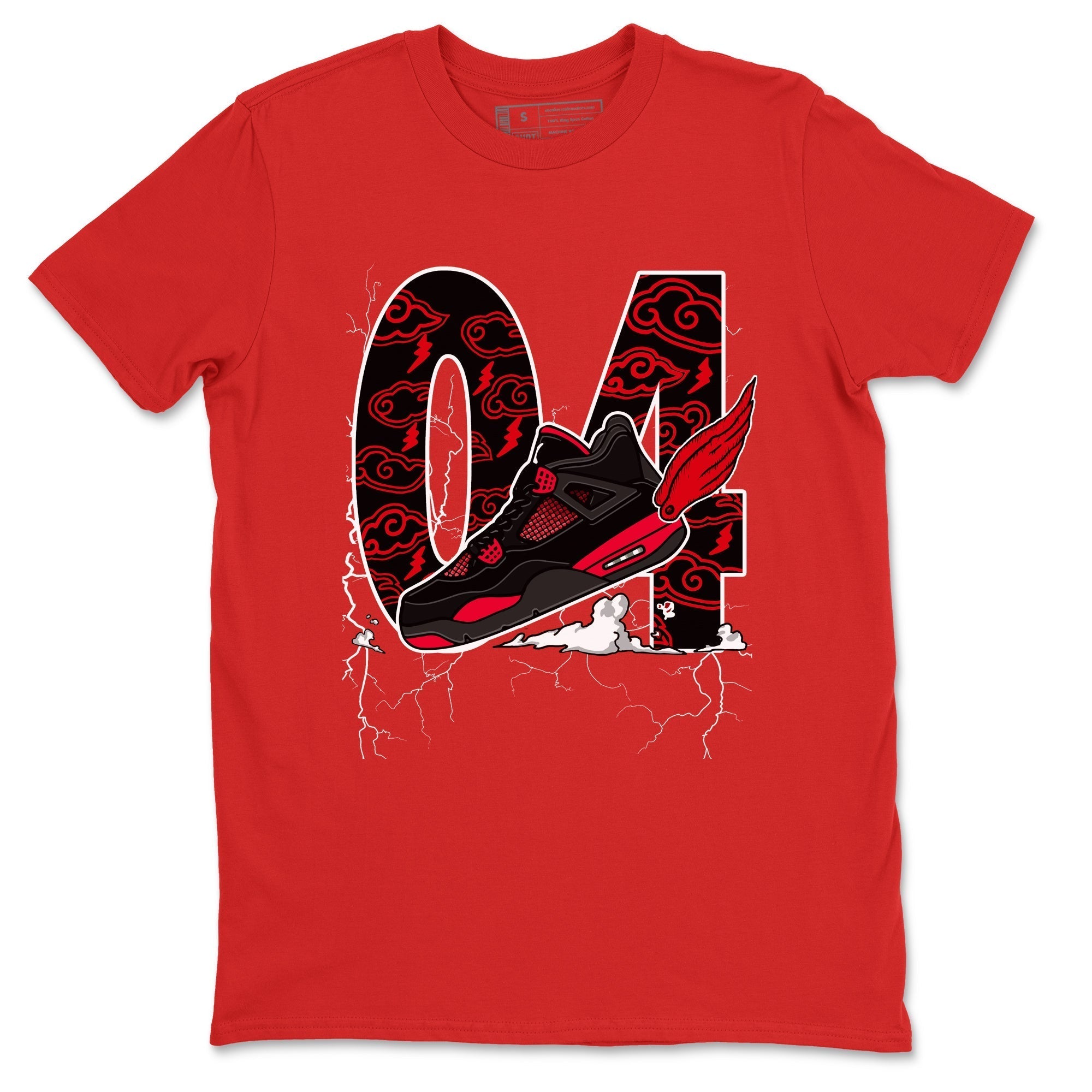 Fly To The Clouds snkmatch Tees - Air Jordan 4 Red Thunder