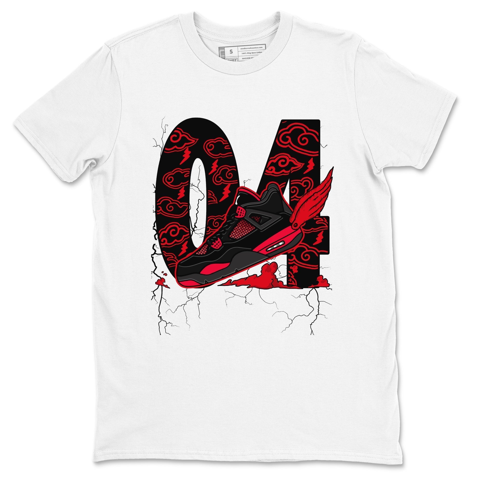 Fly To The Clouds snkmatch Tees - Air Jordan 4 Red Thunder