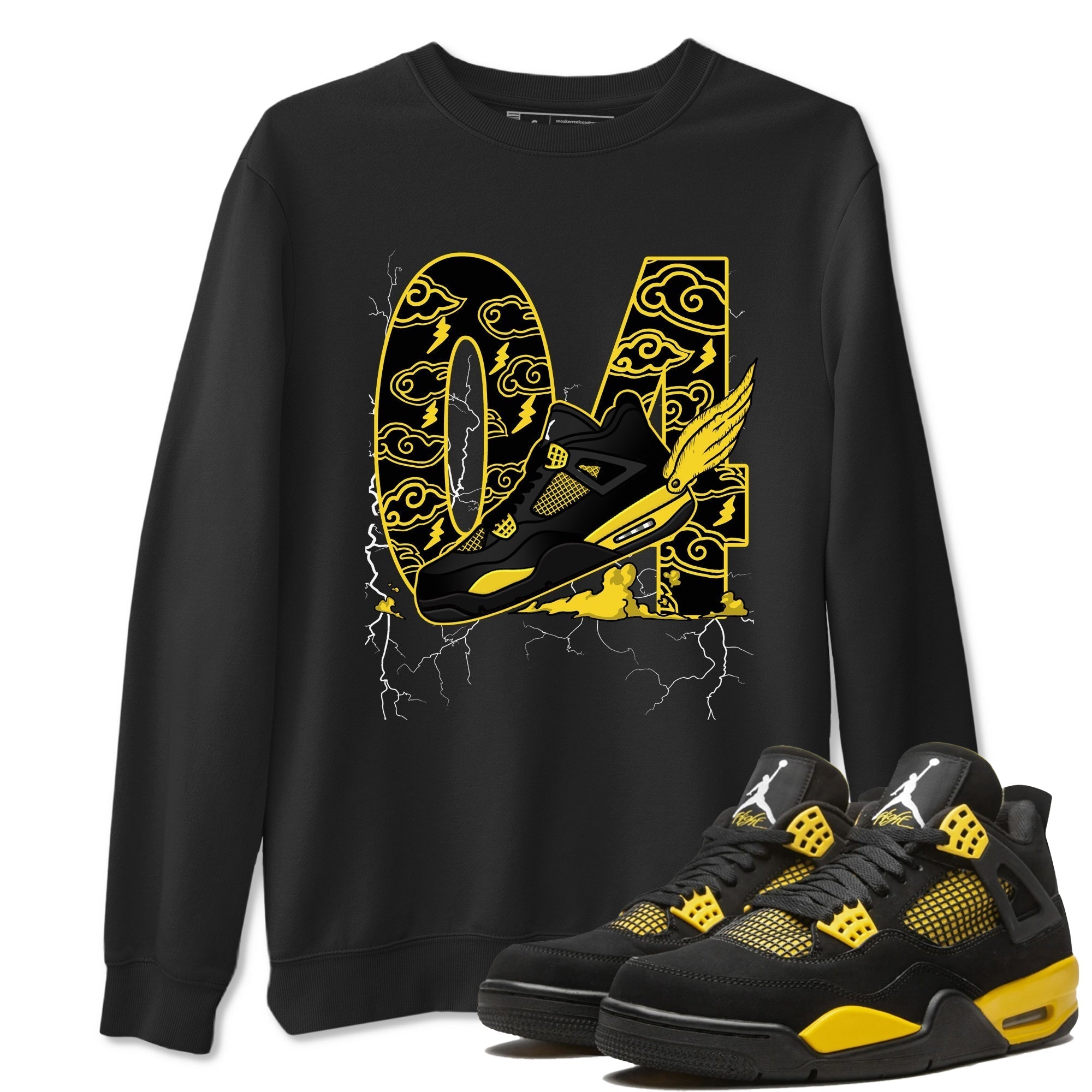 Fly To The Clouds snkmatch Tees - Air Jordan 4 Thunder