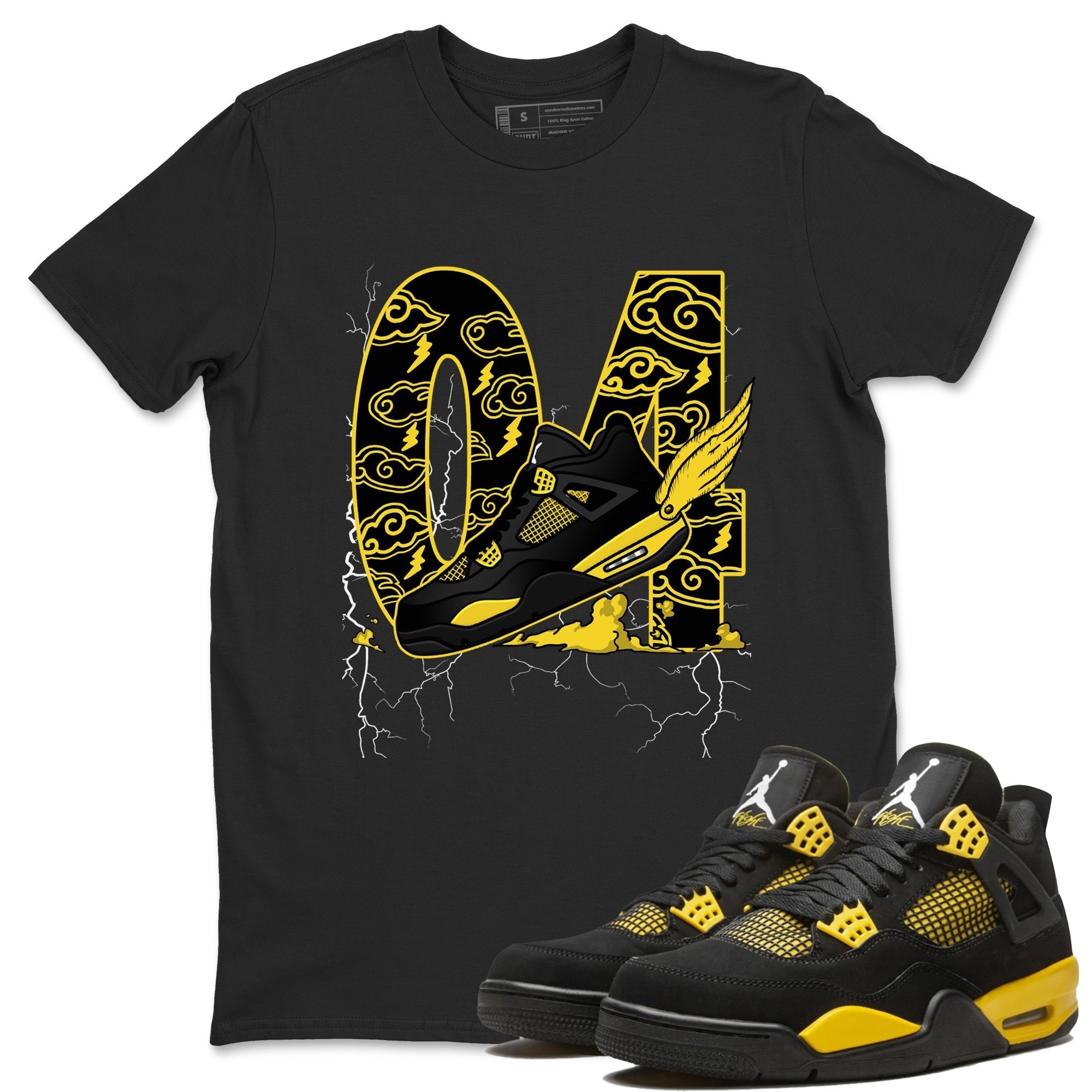 Fly To The Clouds snkmatch Tees - Air Jordan 4 Thunder