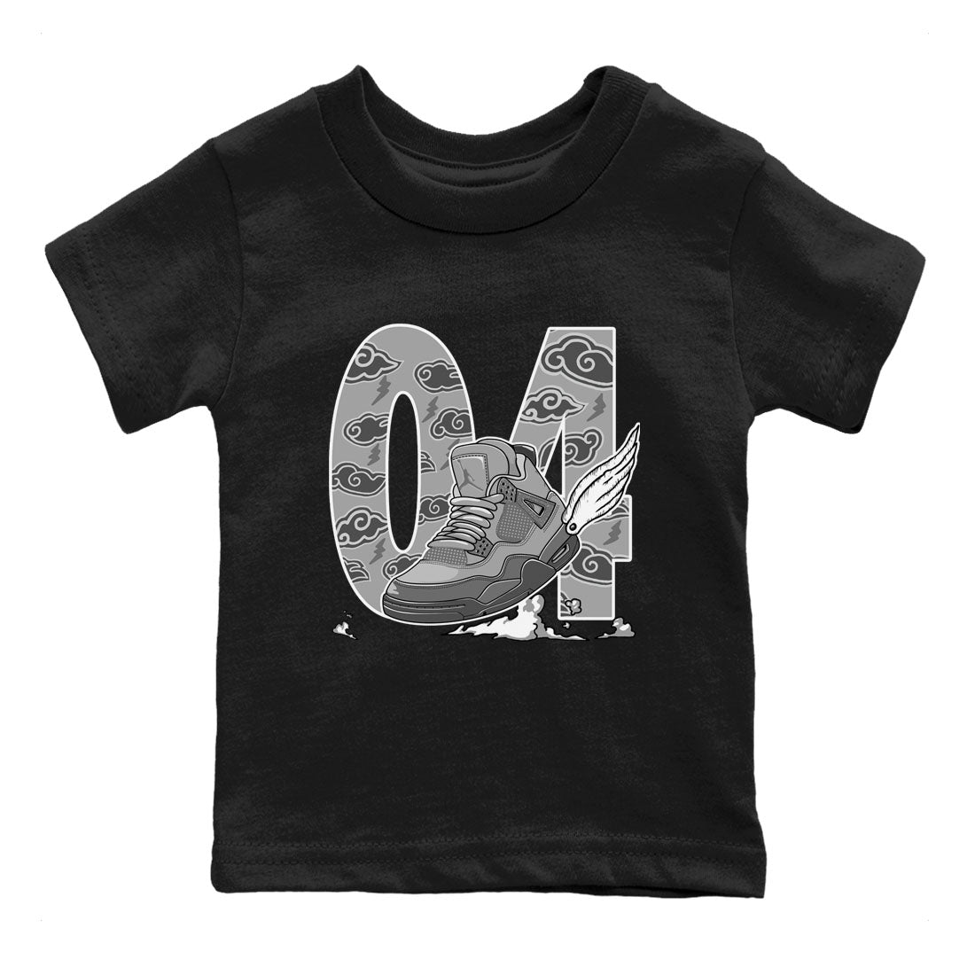Fly To The Clouds snkmatch Tees Kids - Air Jordan 4 Wet Cement