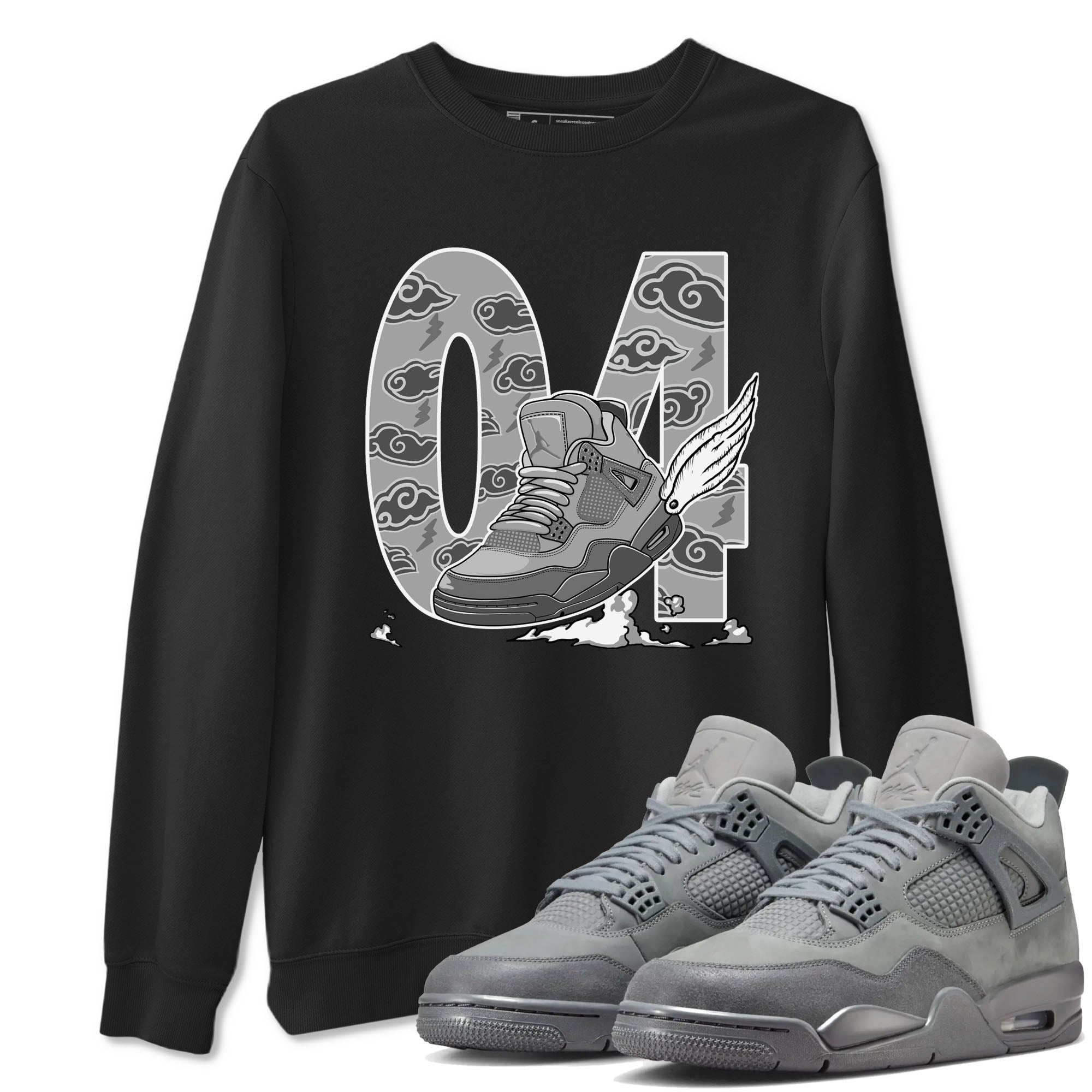 Fly To The Clouds snkmatch Tees - Air Jordan 4 Wet Cement