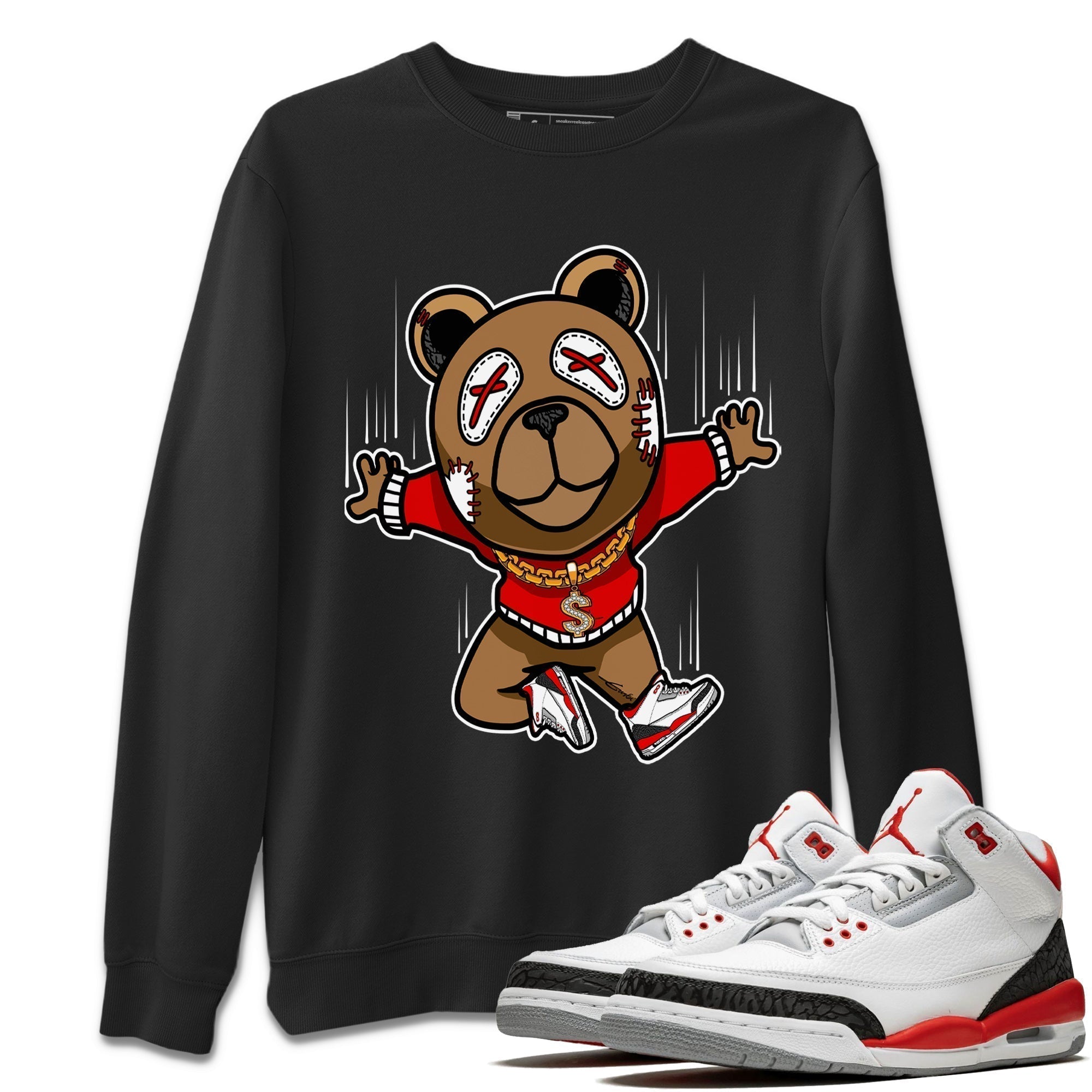 Flying Bear Unisex Tops - Air Jordan 3 Fire Red