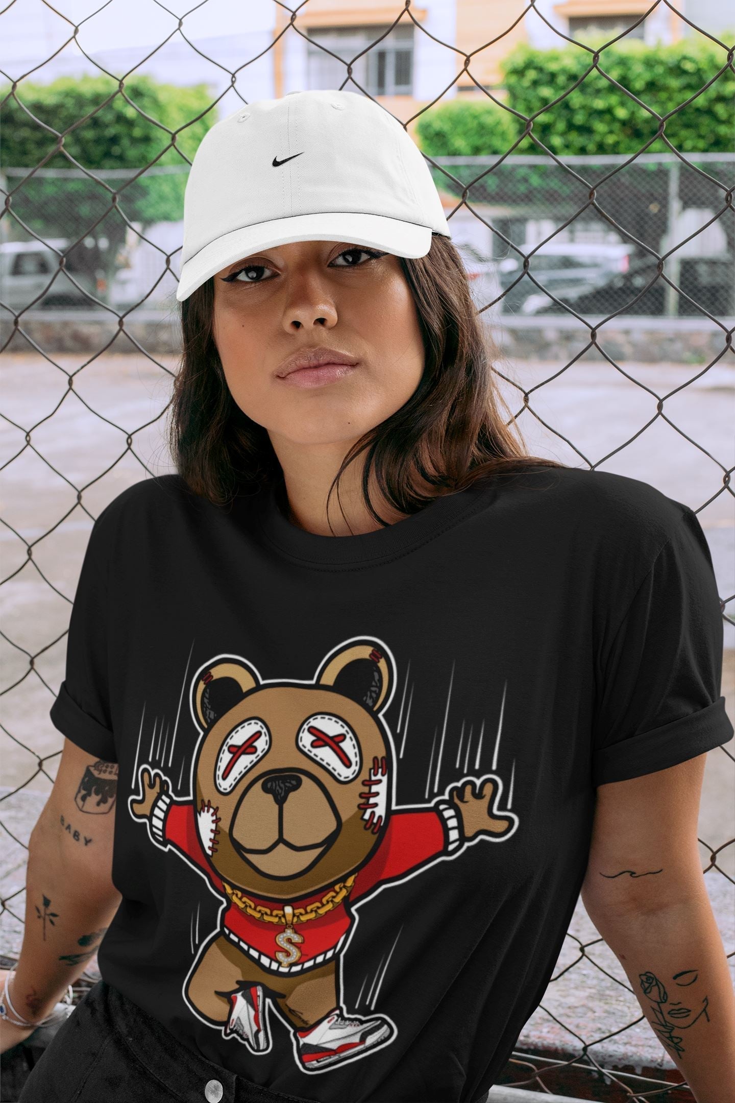 Flying Bear Unisex Tops - Air Jordan 3 Fire Red