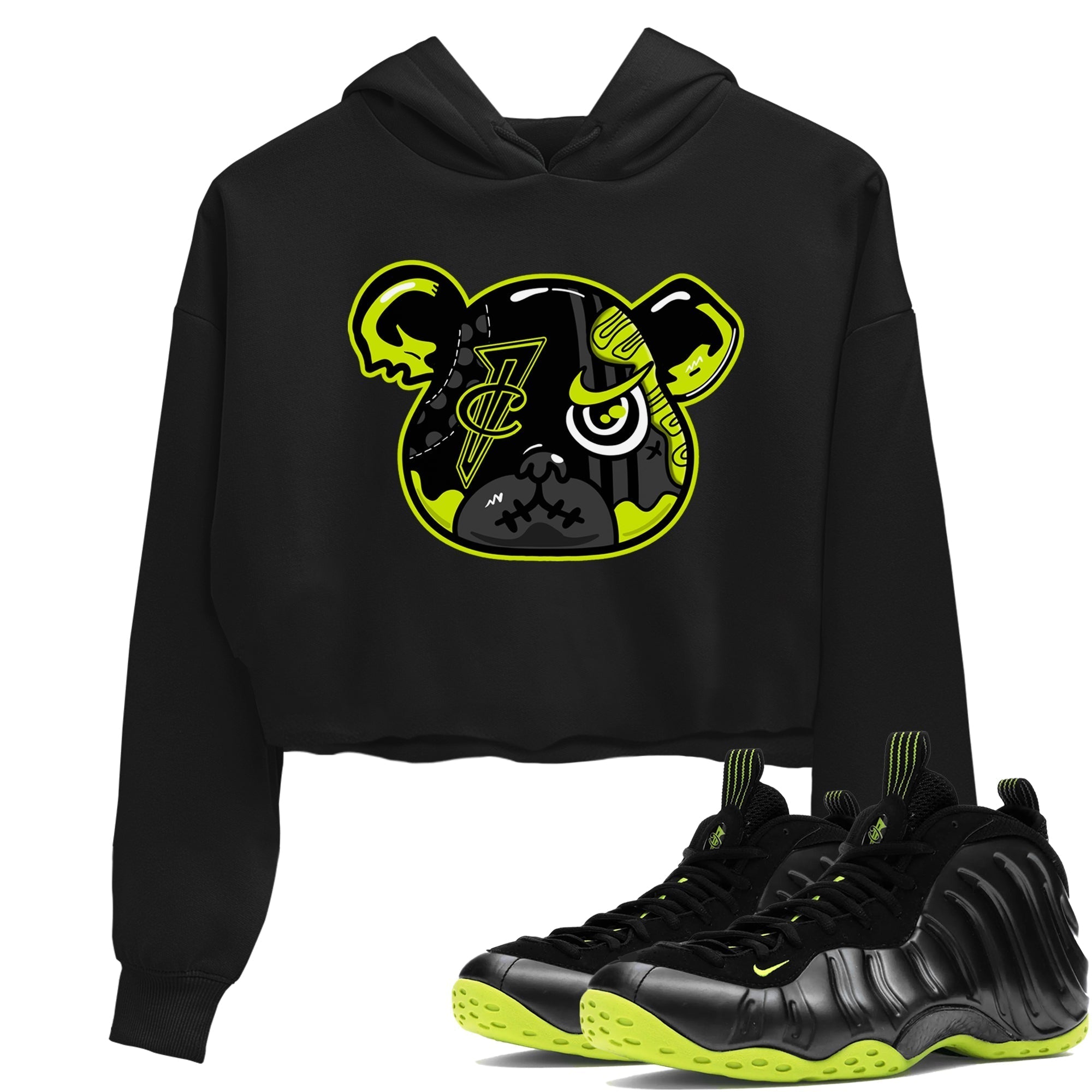 Foamposite Bear snkmatch Women's Top - Air Foamposite One Black Volt