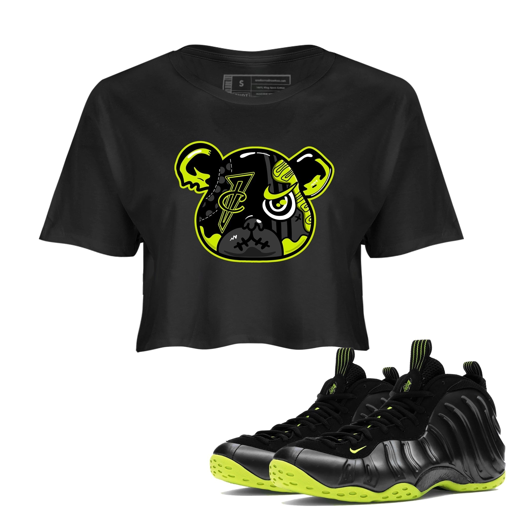 Foamposite Bear snkmatch Women's Top - Air Foamposite One Black Volt