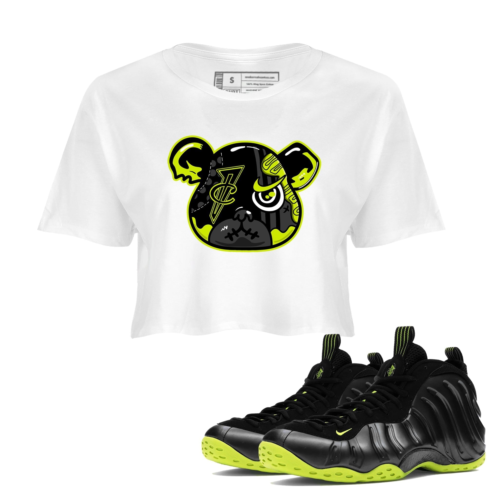 Foamposite Bear snkmatch Women's Top - Air Foamposite One Black Volt
