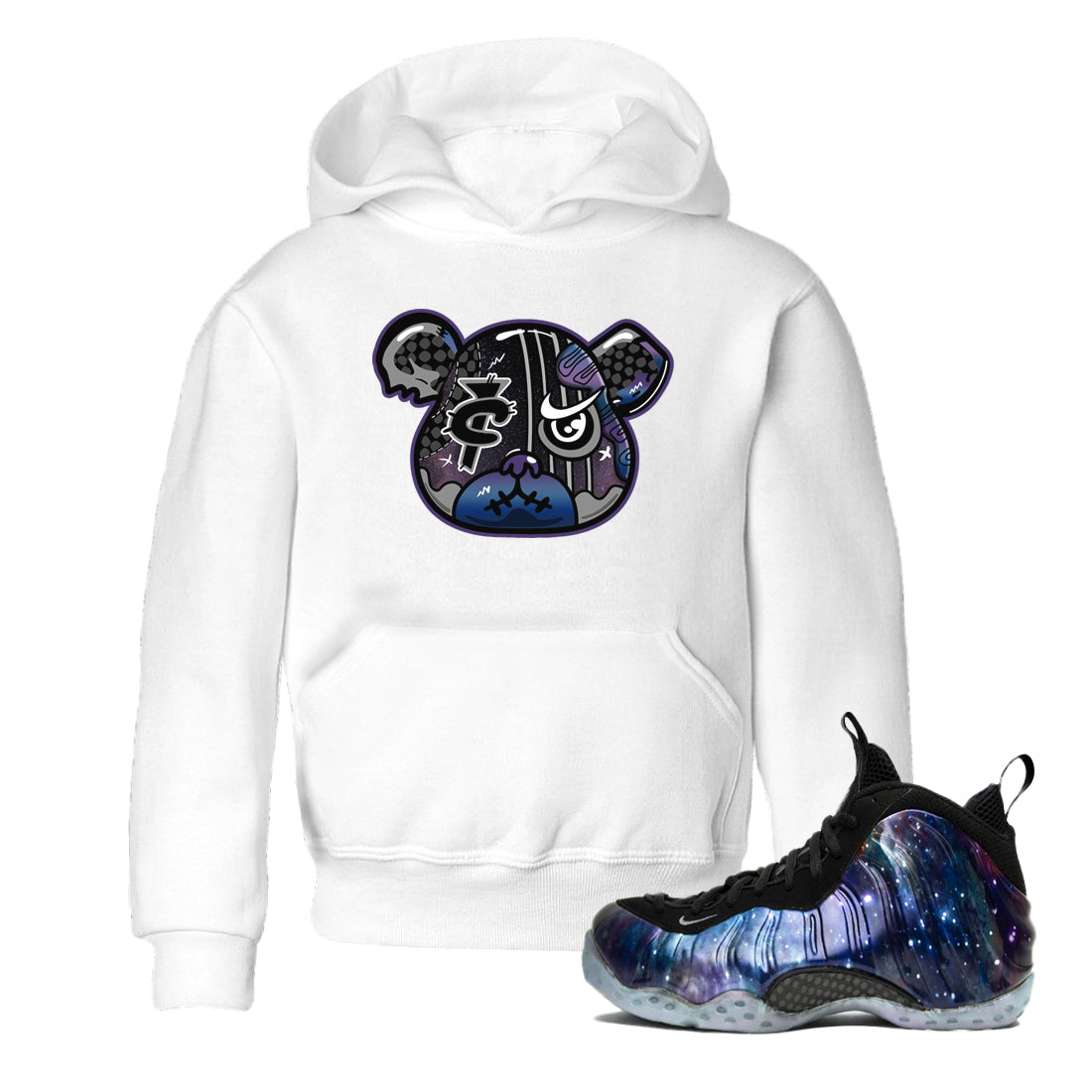Foamposite Bear snkmatch Tees Kids - Air Foamposite One Galaxy