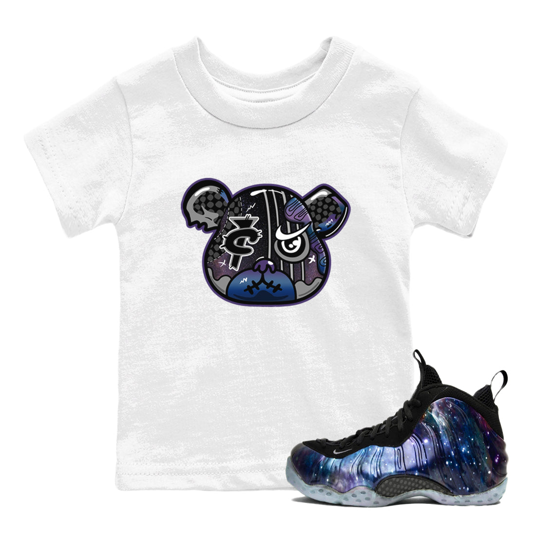 Foamposite Bear snkmatch Tees Kids - Air Foamposite One Galaxy