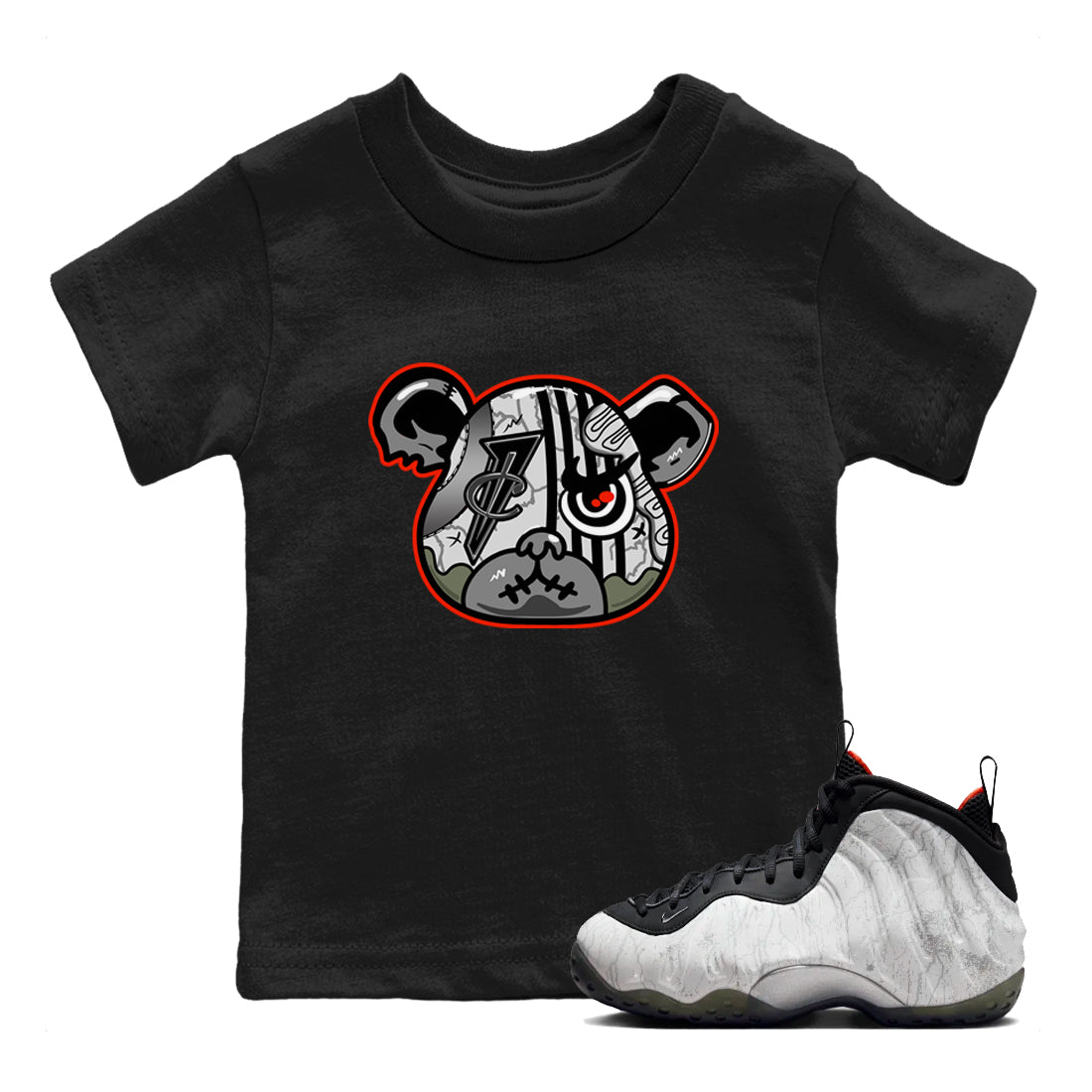 Foamposite Bear snkmatch Tees Kids - Air Foamposite One Jin