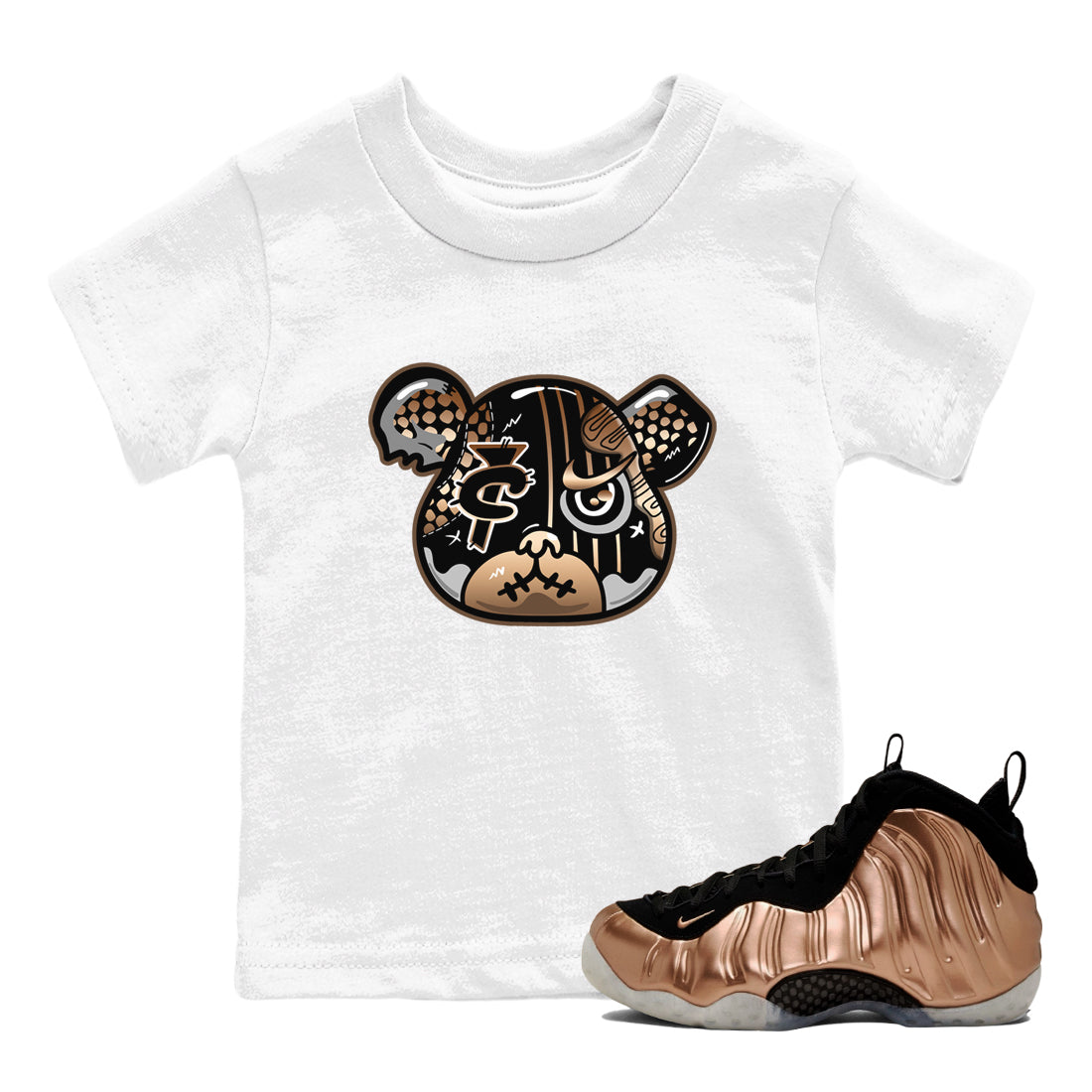 Foamposite Bear snkmatch Tees Kids - Air Foamposite One Metallic Copper
