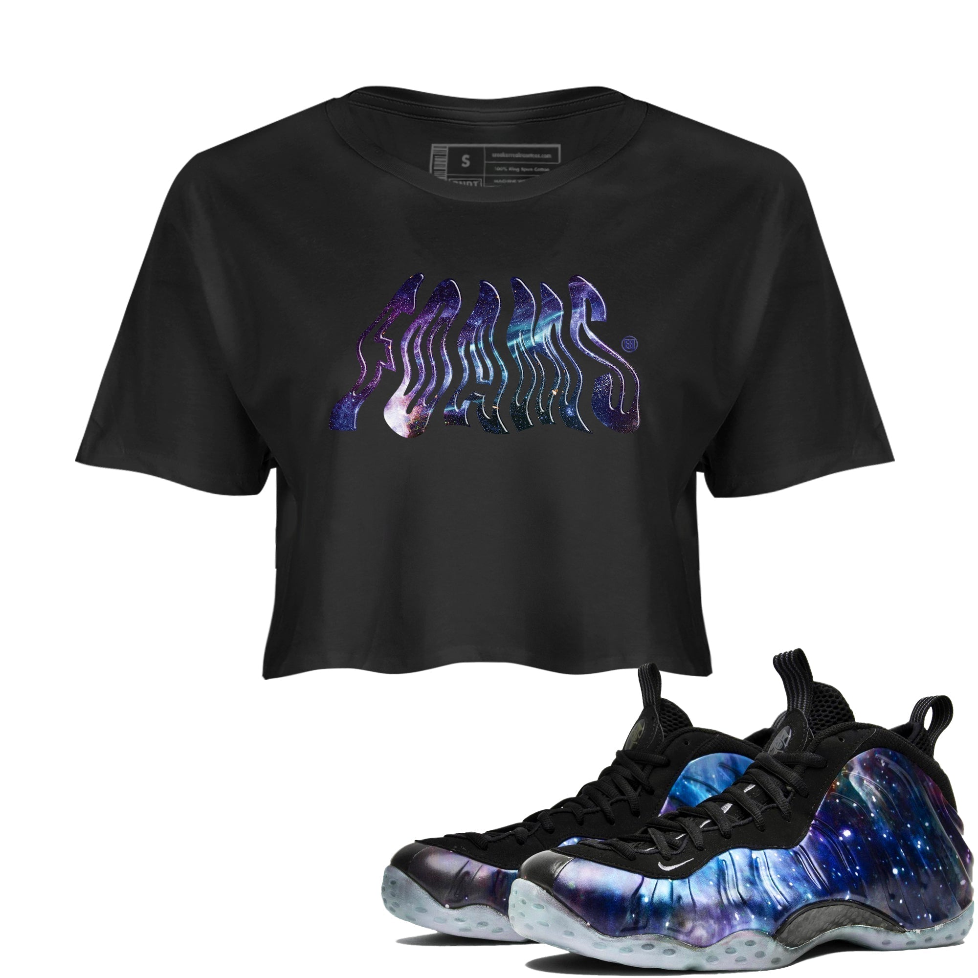 Foams snkmatch Women's Top - Air Foamposite One Galaxy