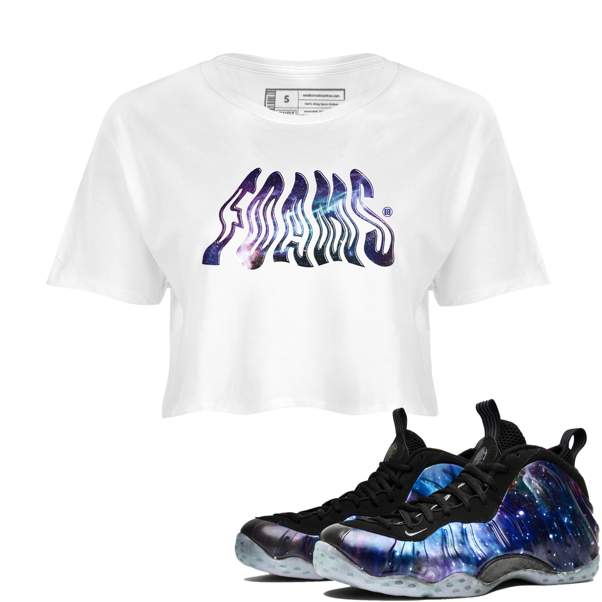 Foams snkmatch Women's Top - Air Foamposite One Galaxy