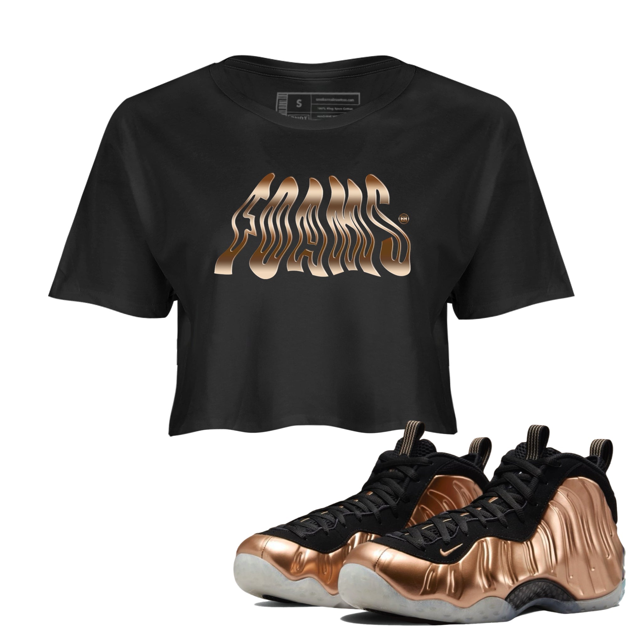Foams snkmatch Women's Top - Air Foamposite One Metallic Copper