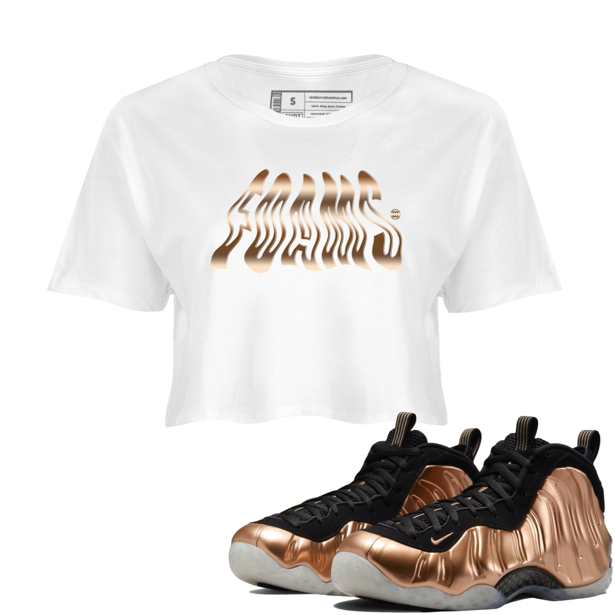 Foams snkmatch Women's Top - Air Foamposite One Metallic Copper