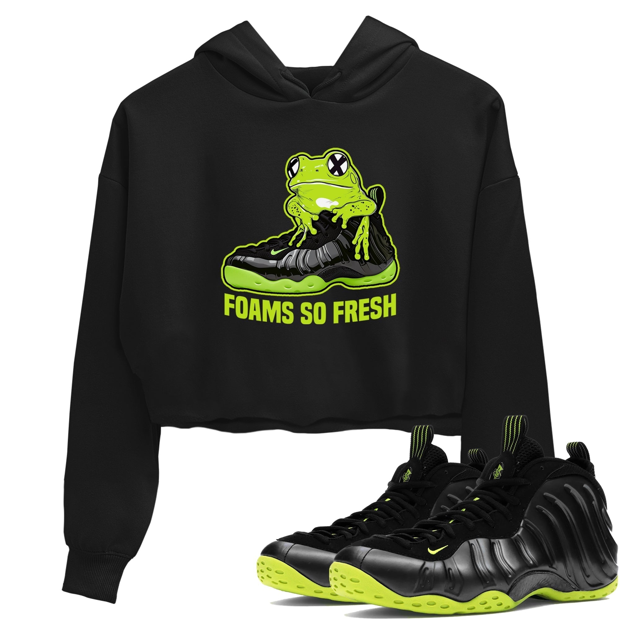 Foams So Fresh snkmatch Women's Top - Air Foamposite One Black Volt