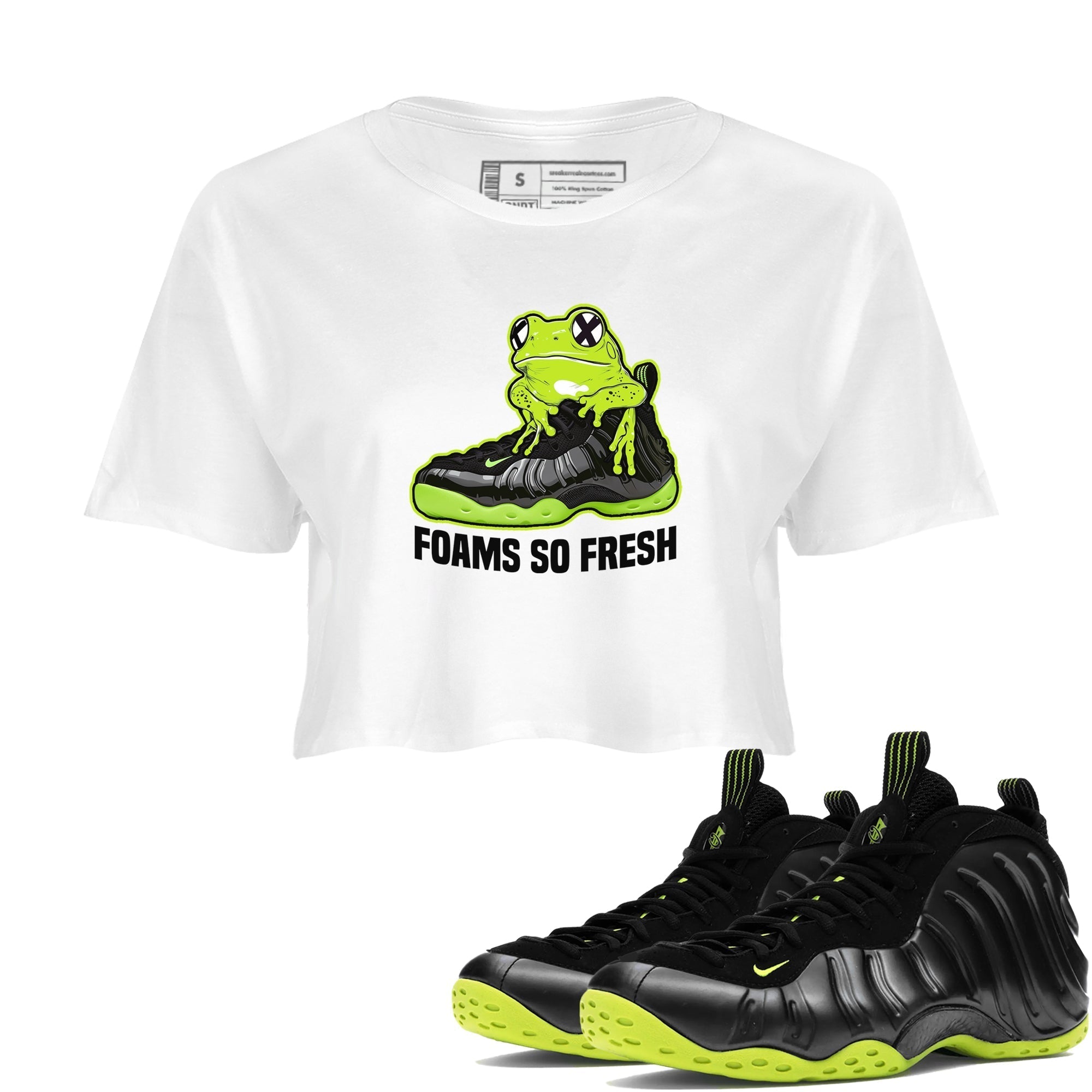 Foams So Fresh snkmatch Women's Top - Air Foamposite One Black Volt