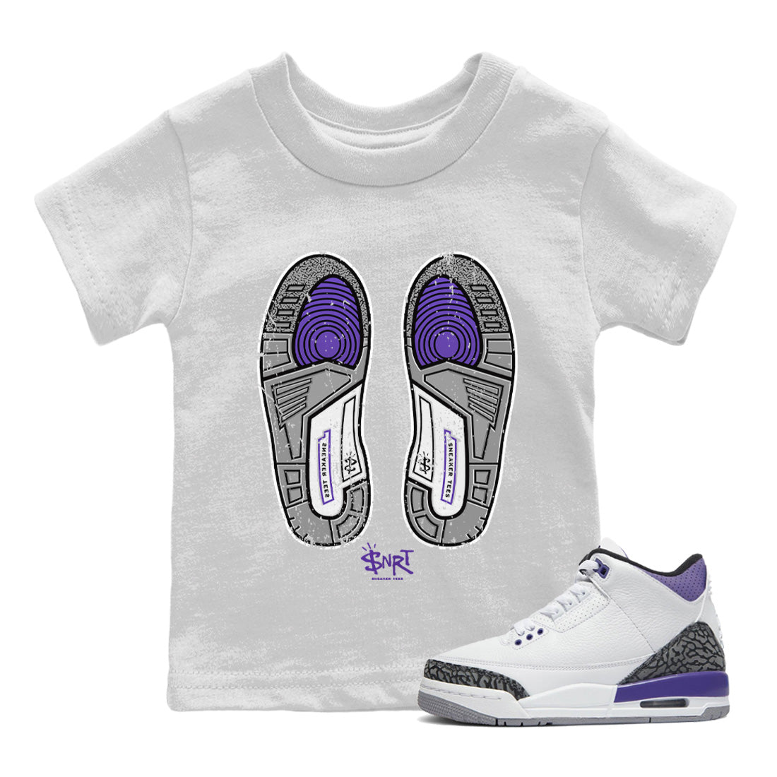 Footprint Kids Tops - Air Jordan 3 Dark Iris