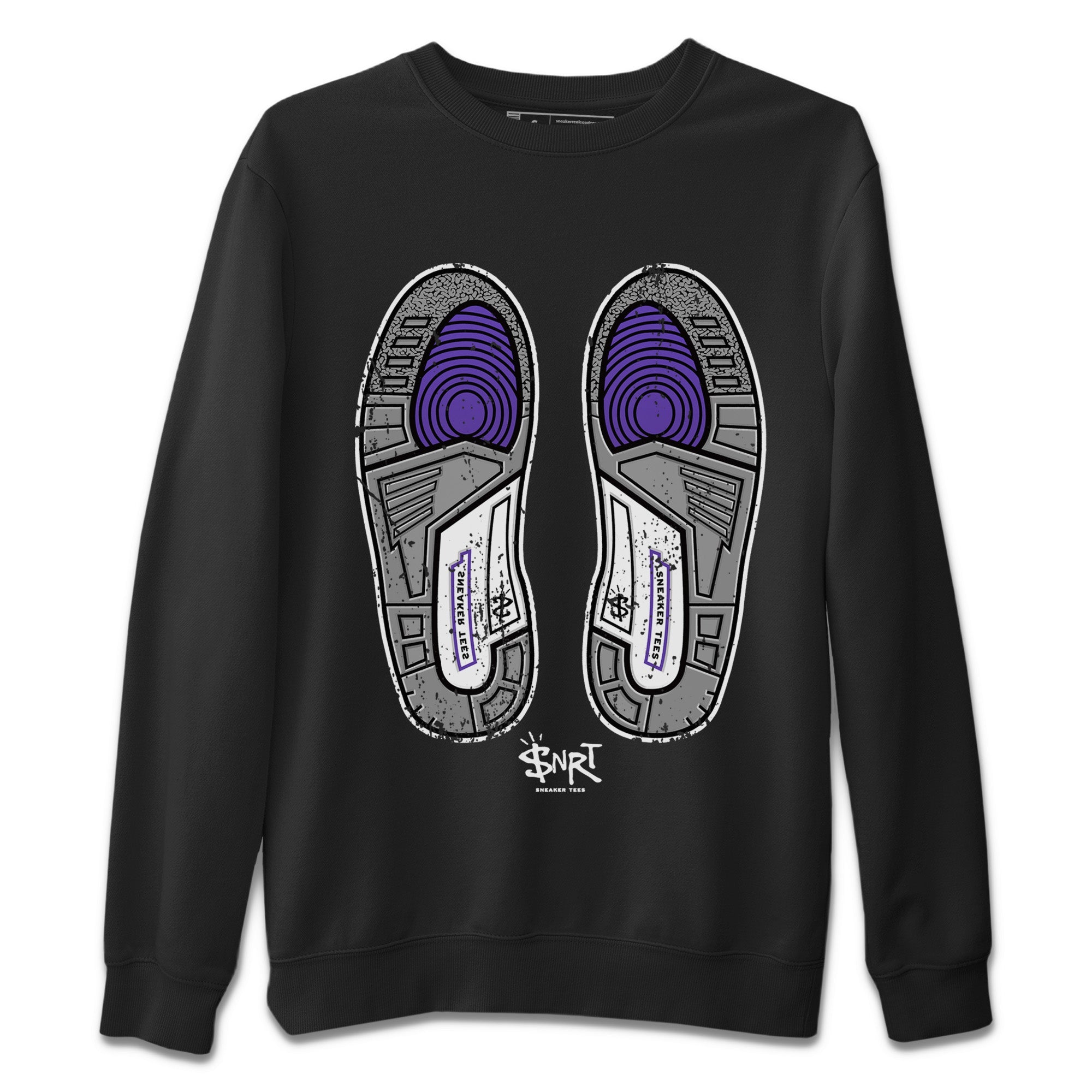 Footprint Unisex Tops - Air Jordan 3 Dark Iris