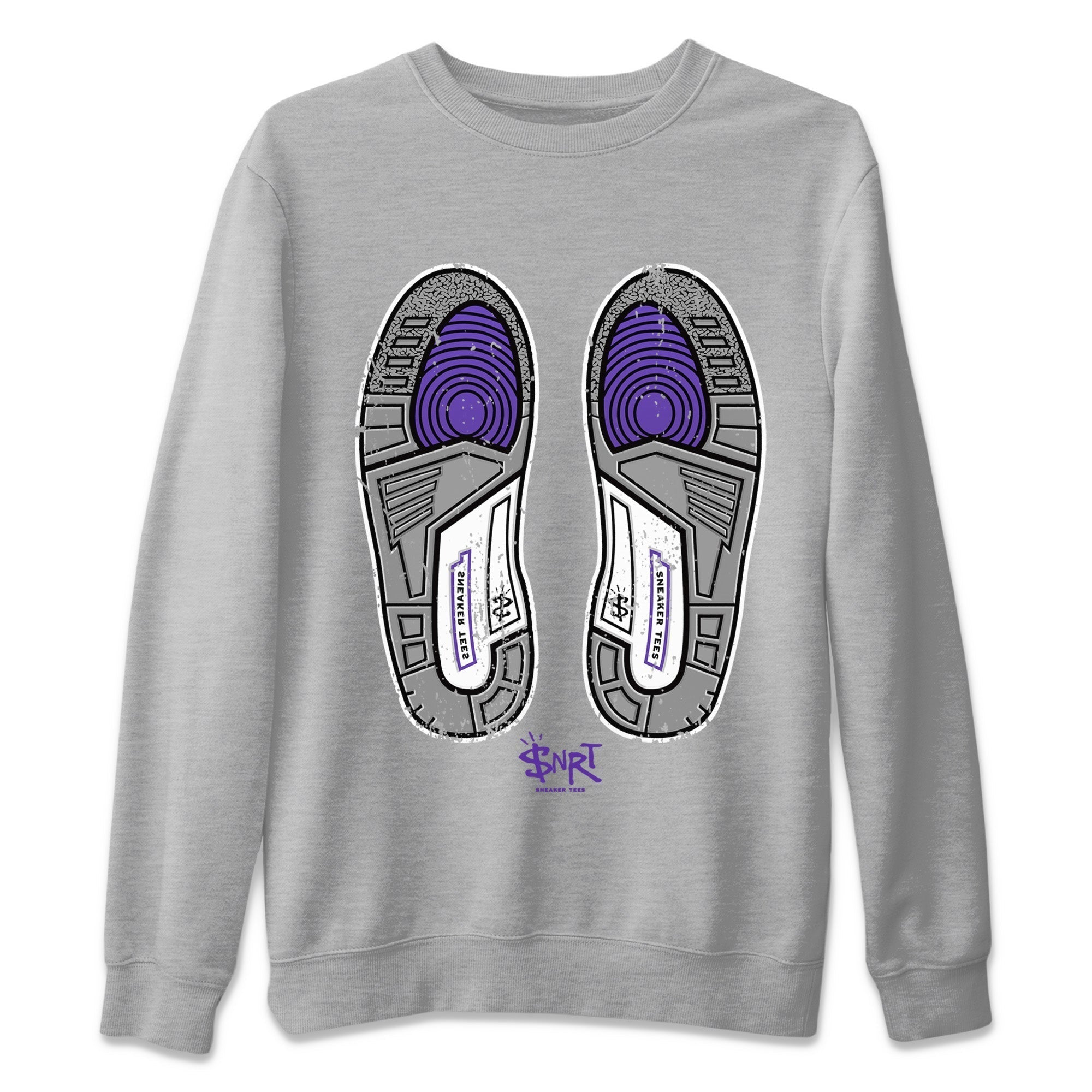 Footprint Unisex Tops - Air Jordan 3 Dark Iris
