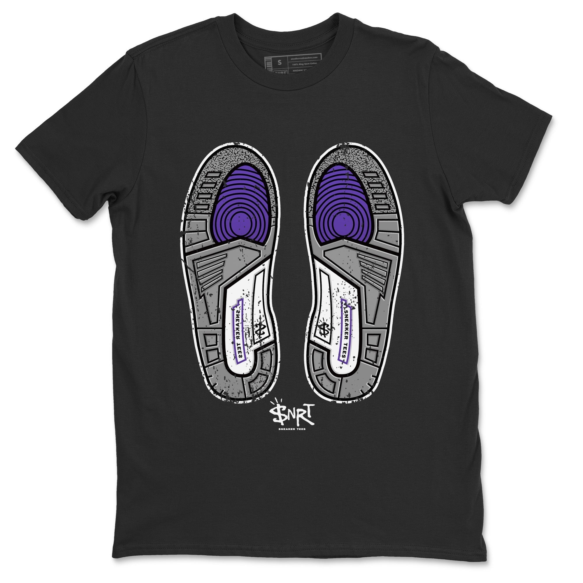 Footprint Unisex Tops - Air Jordan 3 Dark Iris