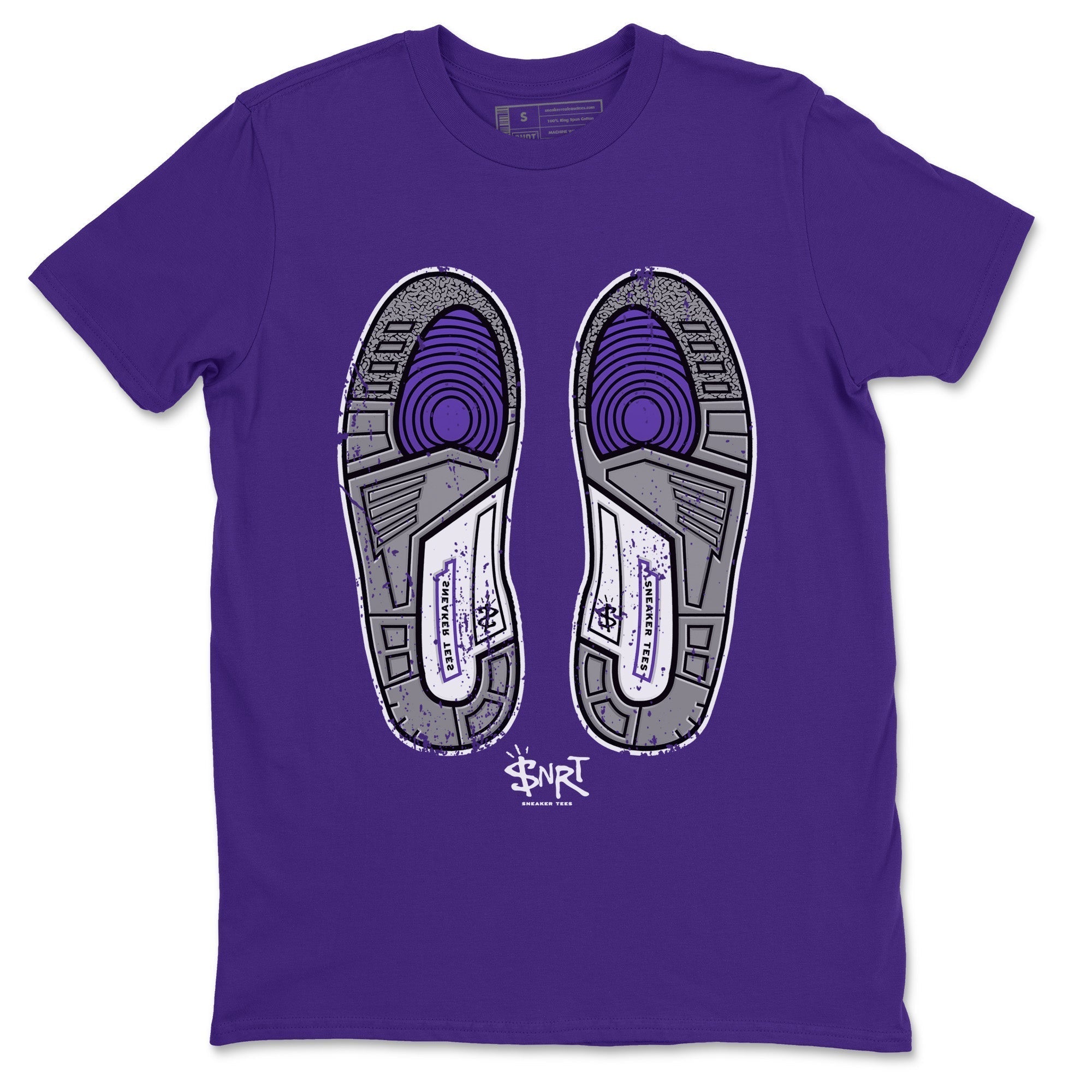 Footprint Unisex Tops - Air Jordan 3 Dark Iris