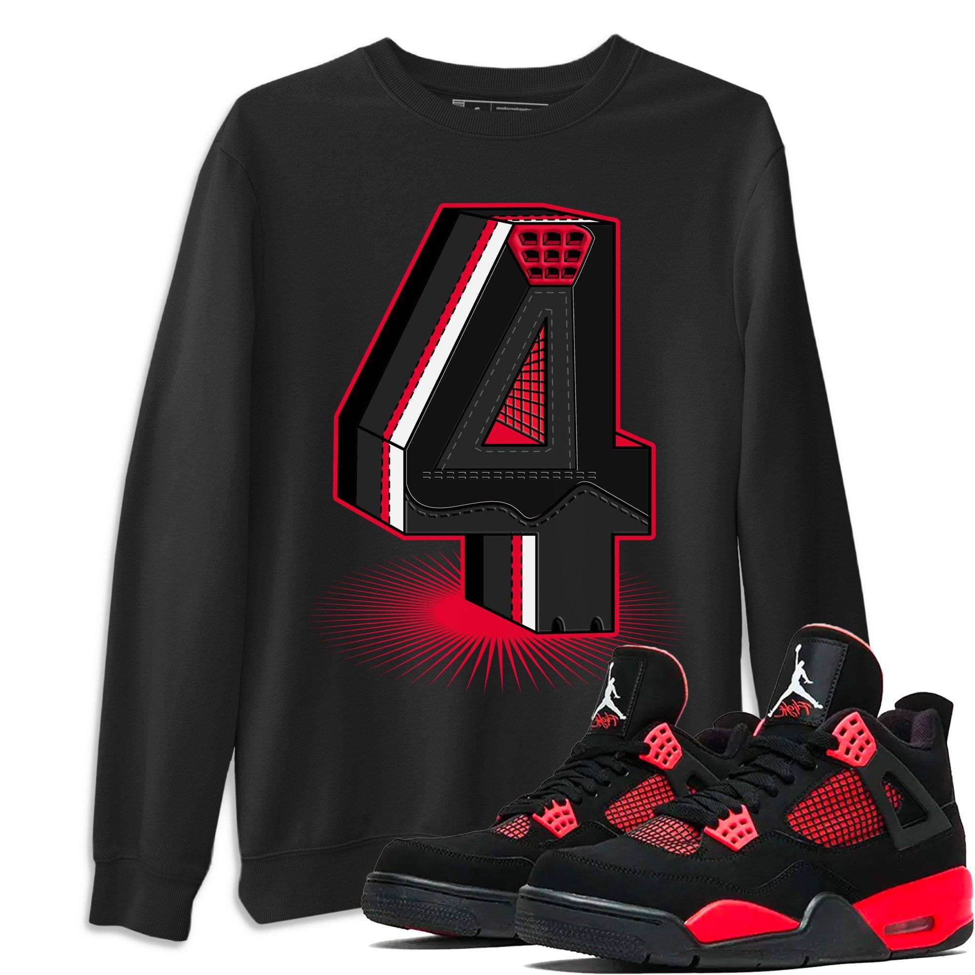 Four Statue Unisex Tops - Air Jordan 4 Red Thunder