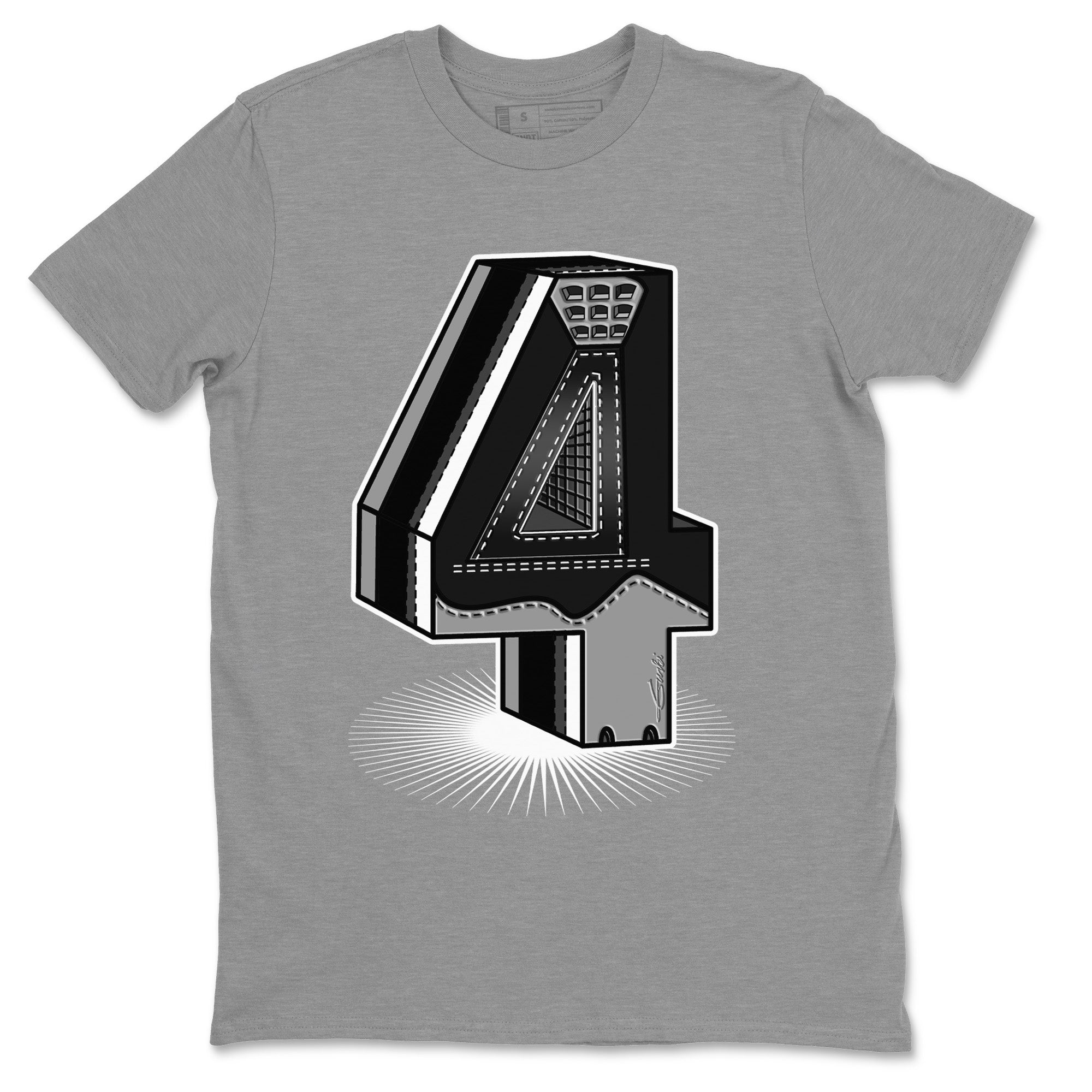 Four Statue Unisex Tops - Air Jordan 4 Black Canvas