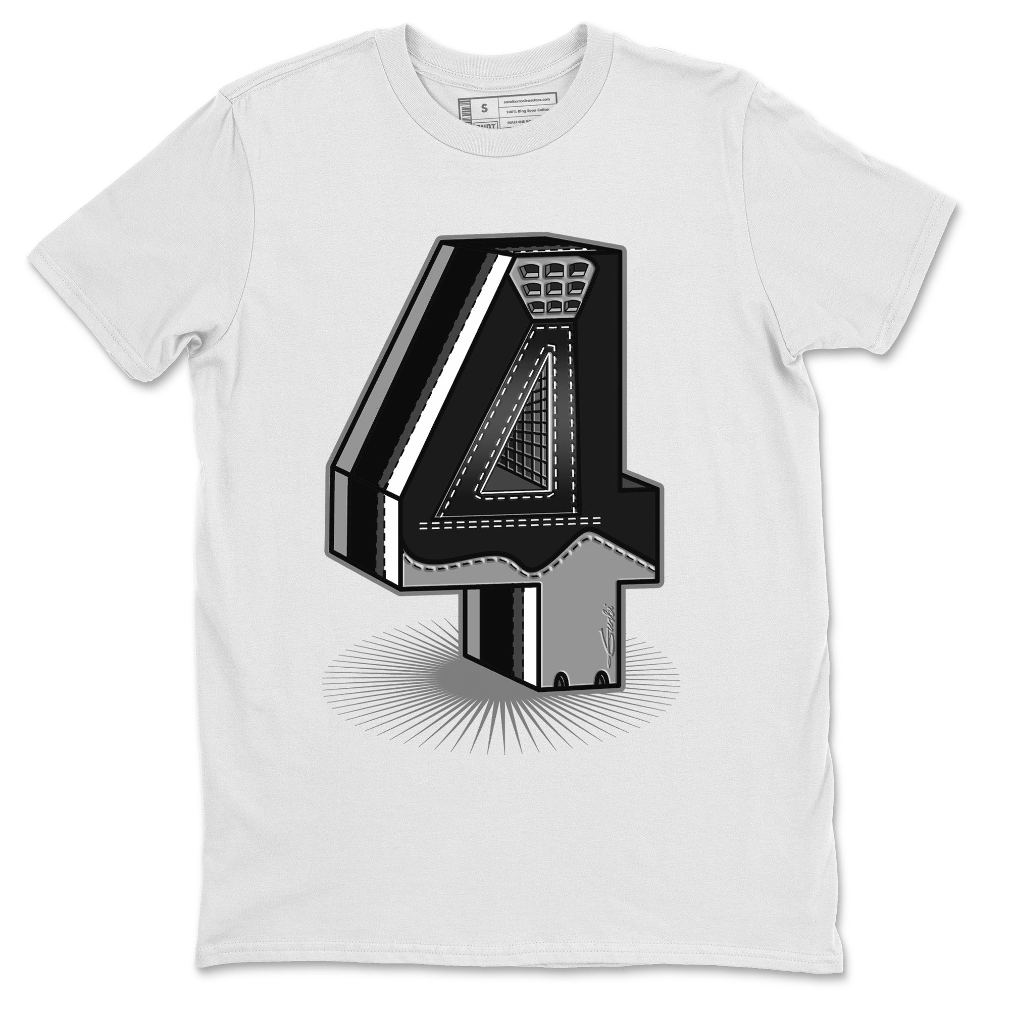 Four Statue Unisex Tops - Air Jordan 4 Black Canvas