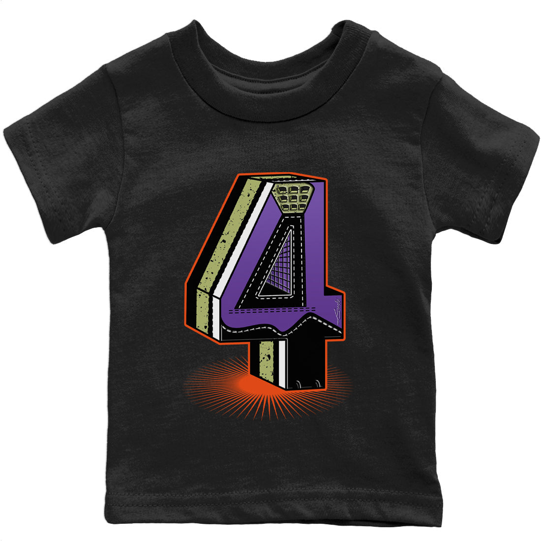Four Statue Kids Tops - Air Jordan 4 Canyon Purple