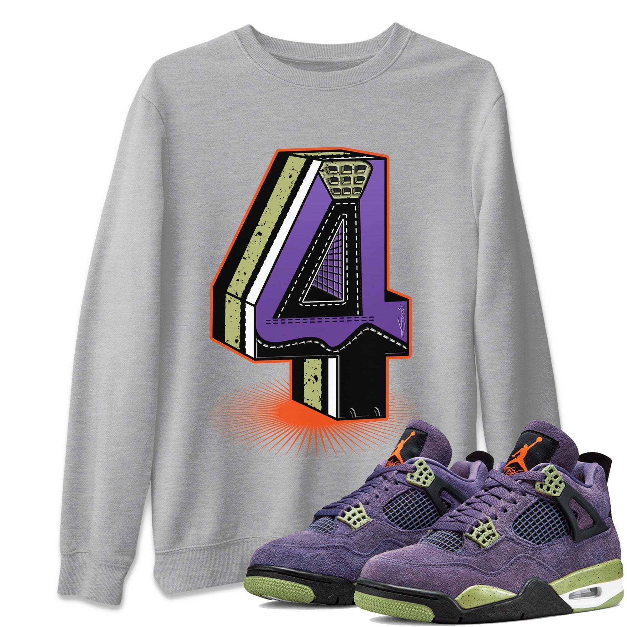 Four Statue Unisex Tops - Air Jordan 4 Canyon Purple