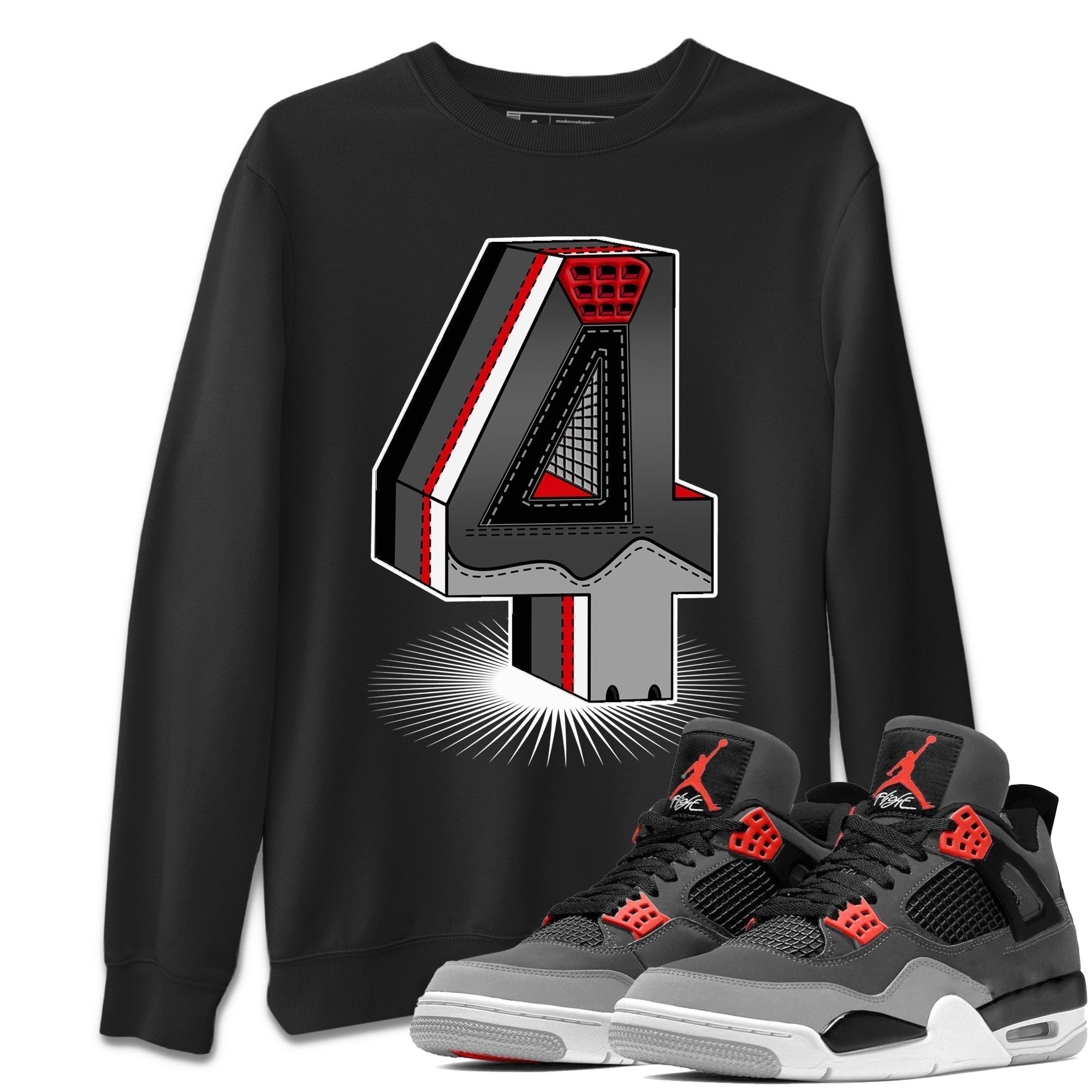 Four Statue Unisex Tops - Air Jordan 4 Infrared